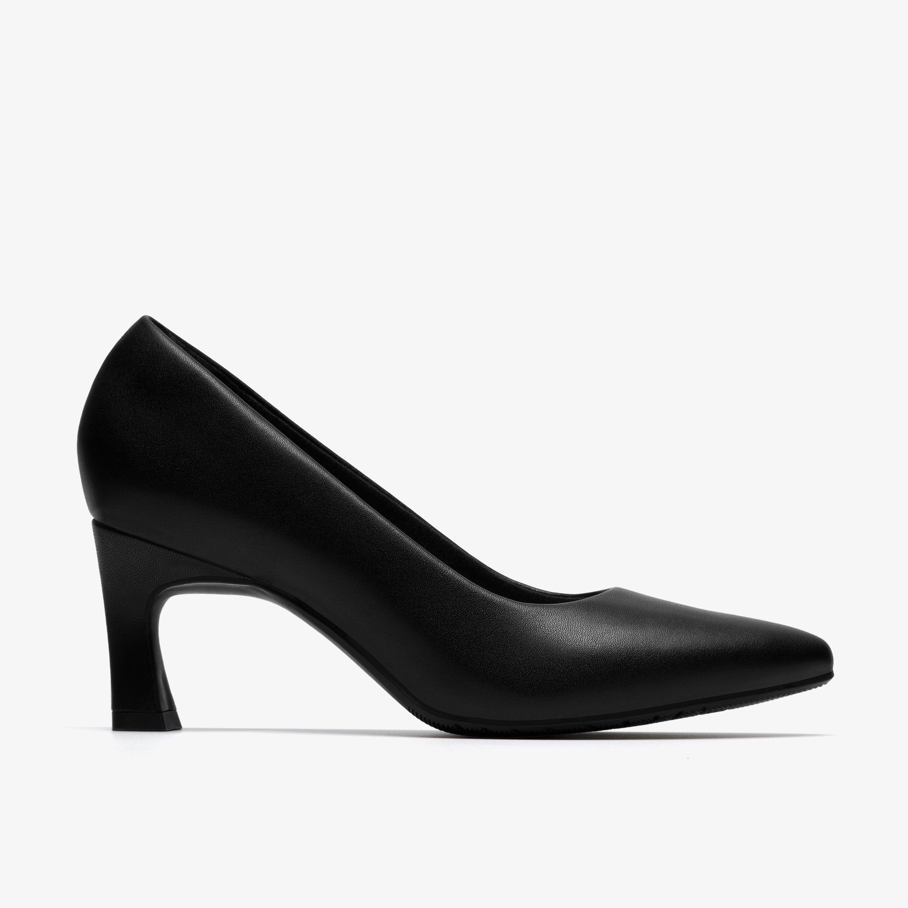 Tammitha Eve Black Leather Pumps, view 1 of 6