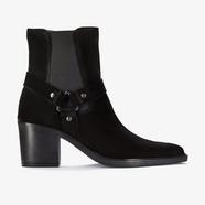 Womens Jesse Buckle Black Suede Ankle Boots Boots Clarks UK