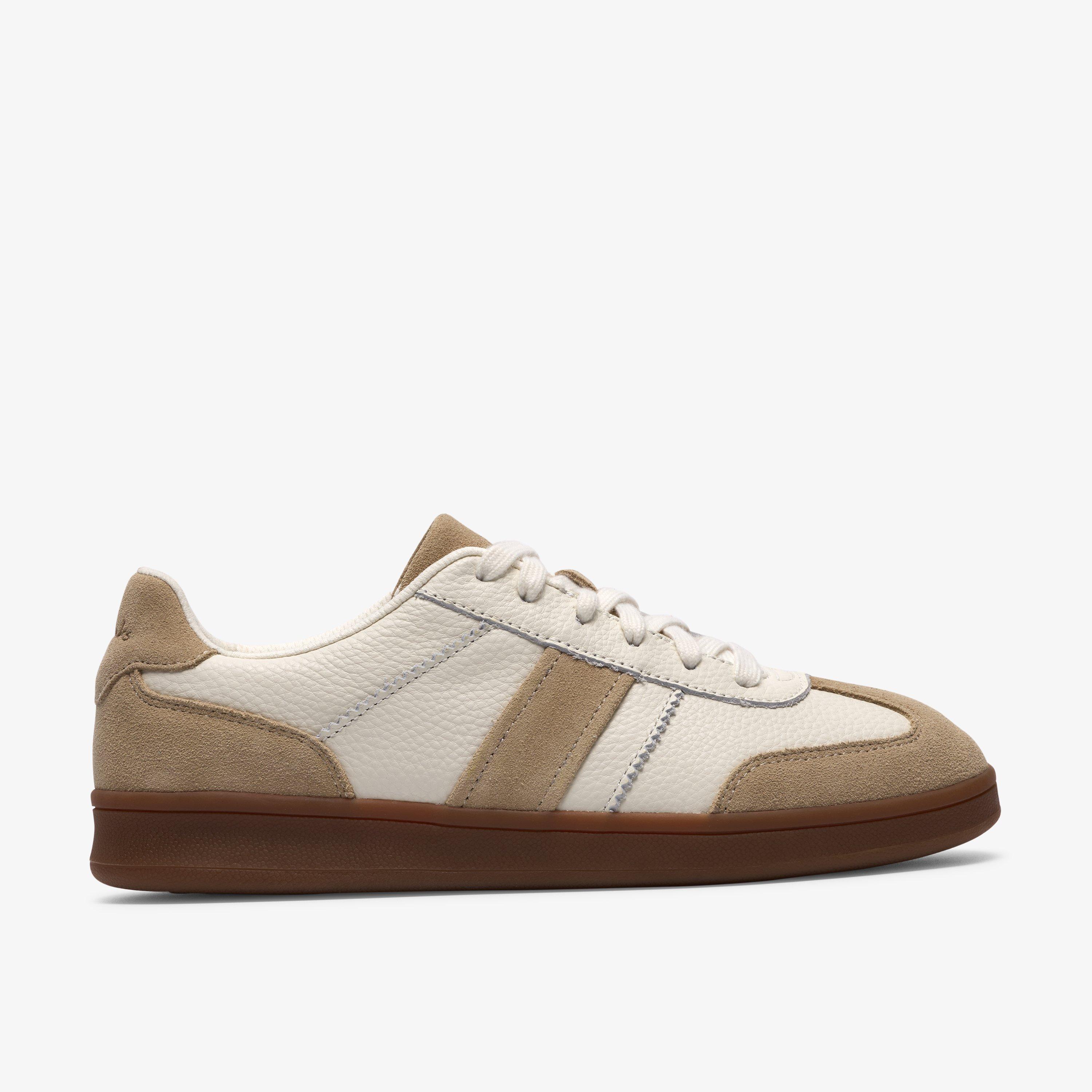 Seco Speed White Combination Leather Trainers Lace Up, view 1 of 6
