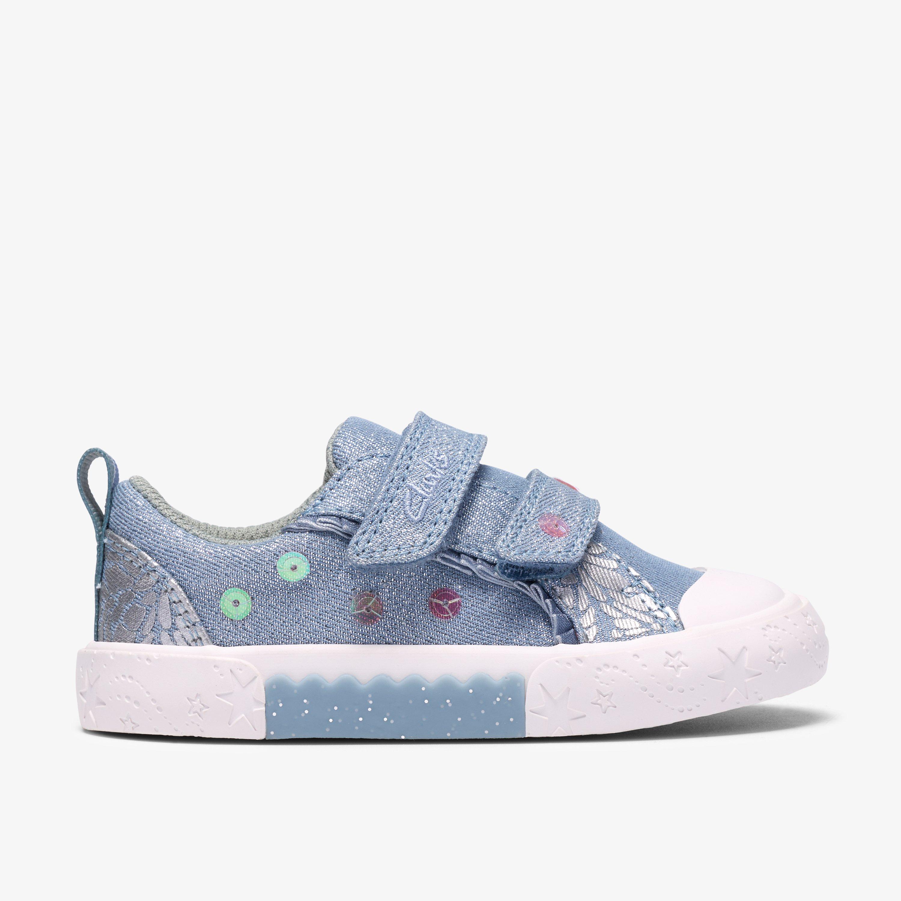 Foxing Trim Toddler Denim Canvas Canvas Riptape, view 1 of 6