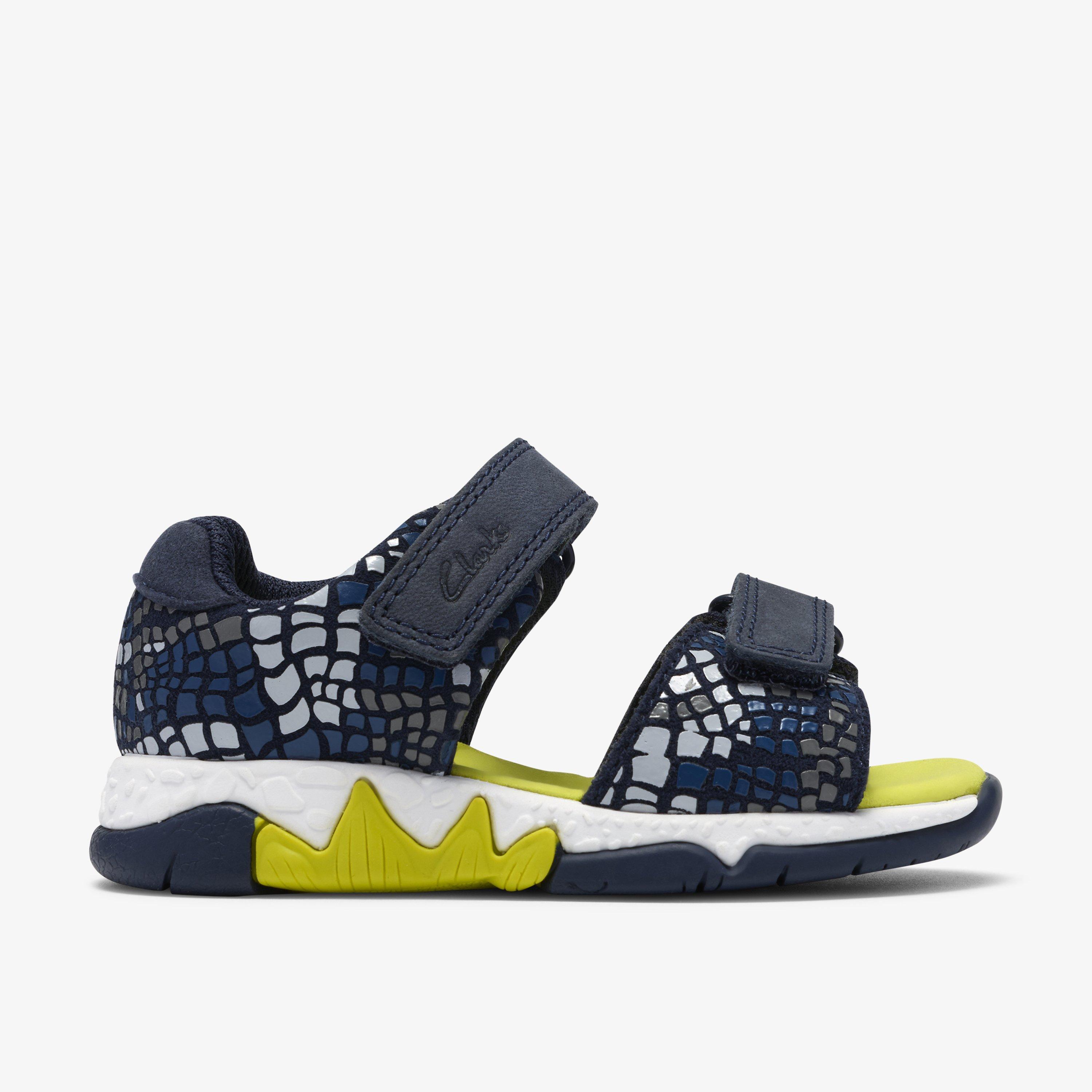 Spiney Roar Toddler Blue Combination Flat Sandals Two Part Sandals, view 1 of 7