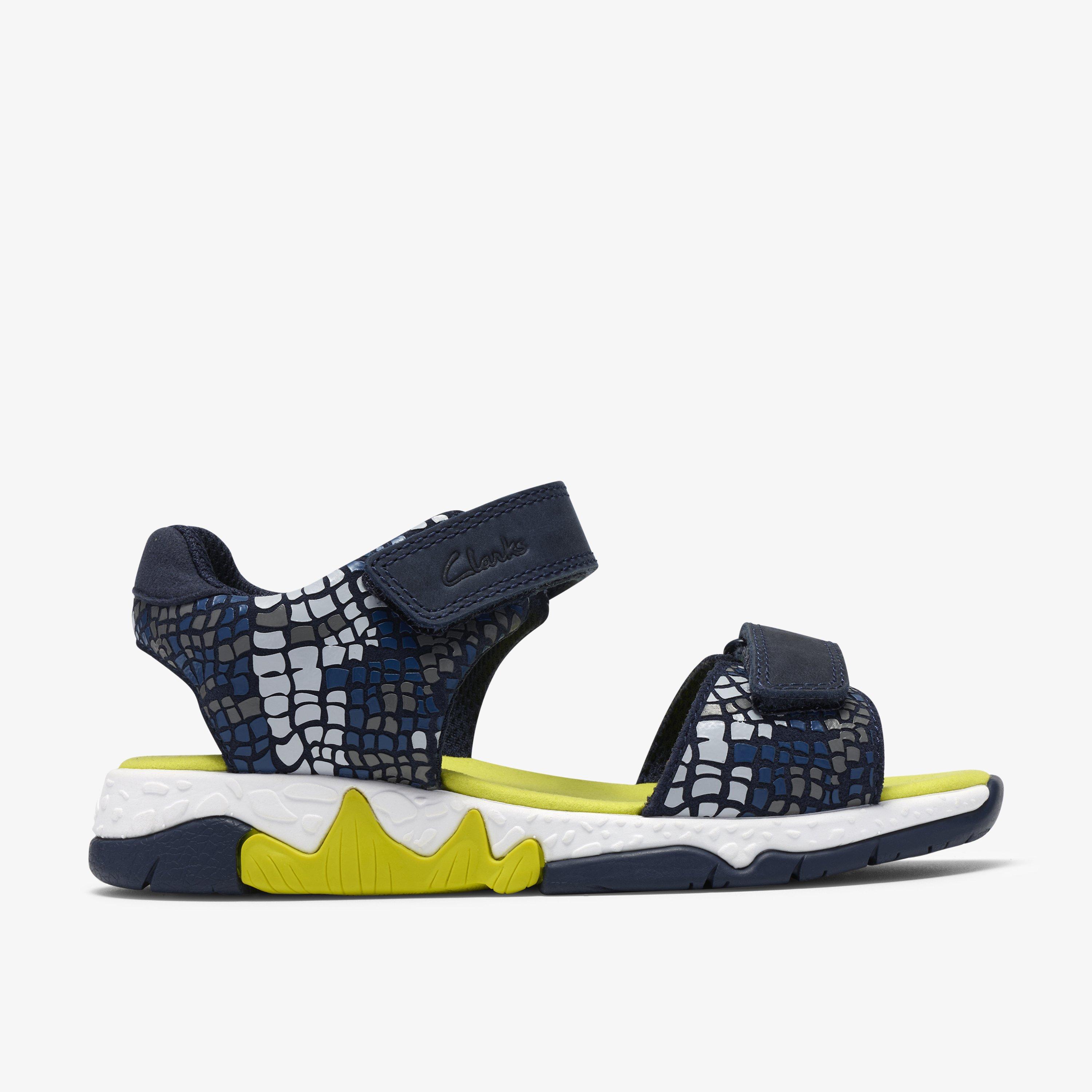 Spiney Roar Kid Blue Combination Flat Sandals Two Part Sandals, view 1 of 7