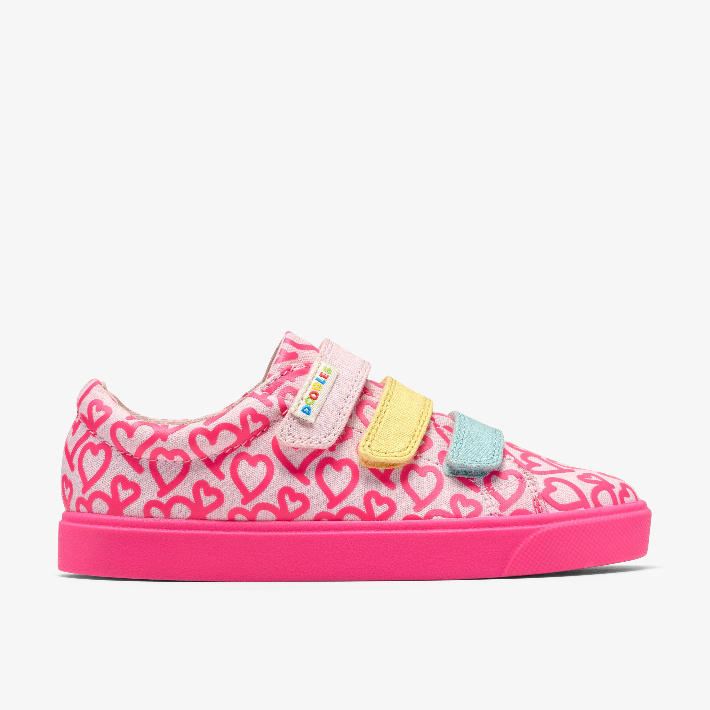 City Lane Kid Pink Combination Canvas Trainers, view 1 of 6