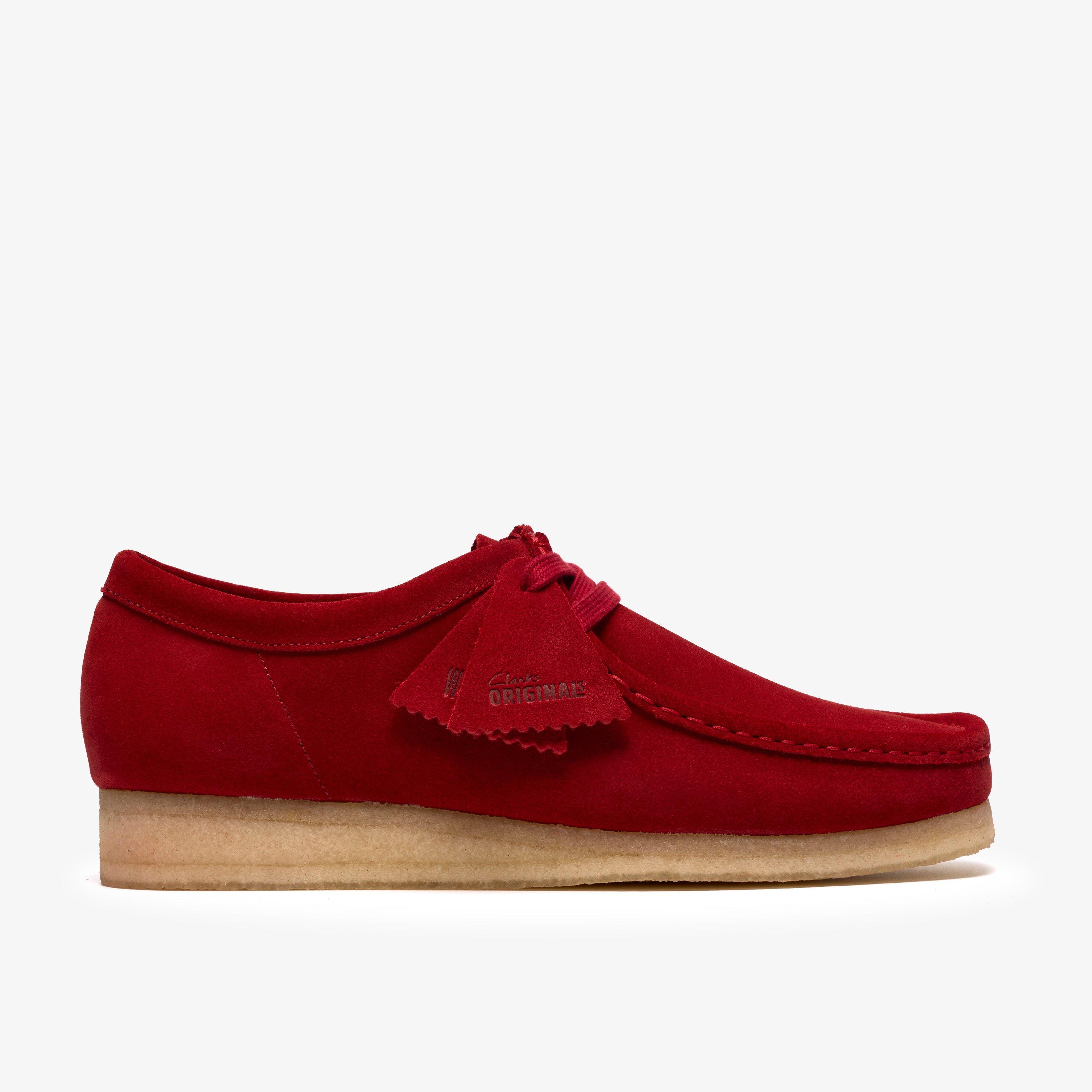 Wallabee Deep Red Suede Wallabees, view 1 of 11