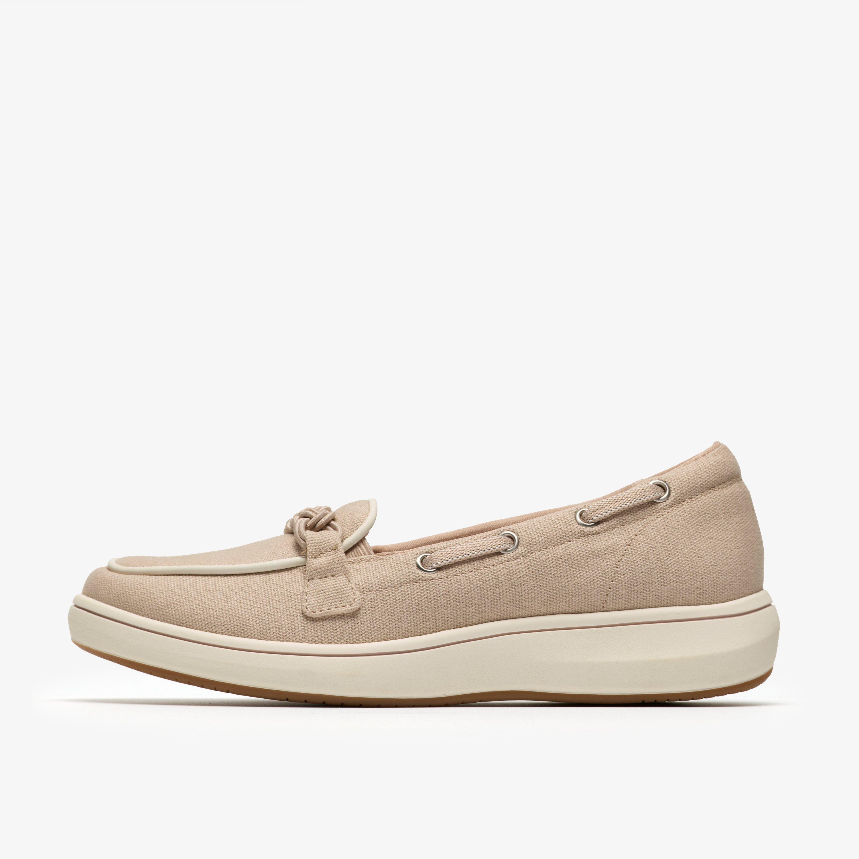 Brinkley Sky Bay Sand Canvas Loafers Slip Ons, view 2 of 6