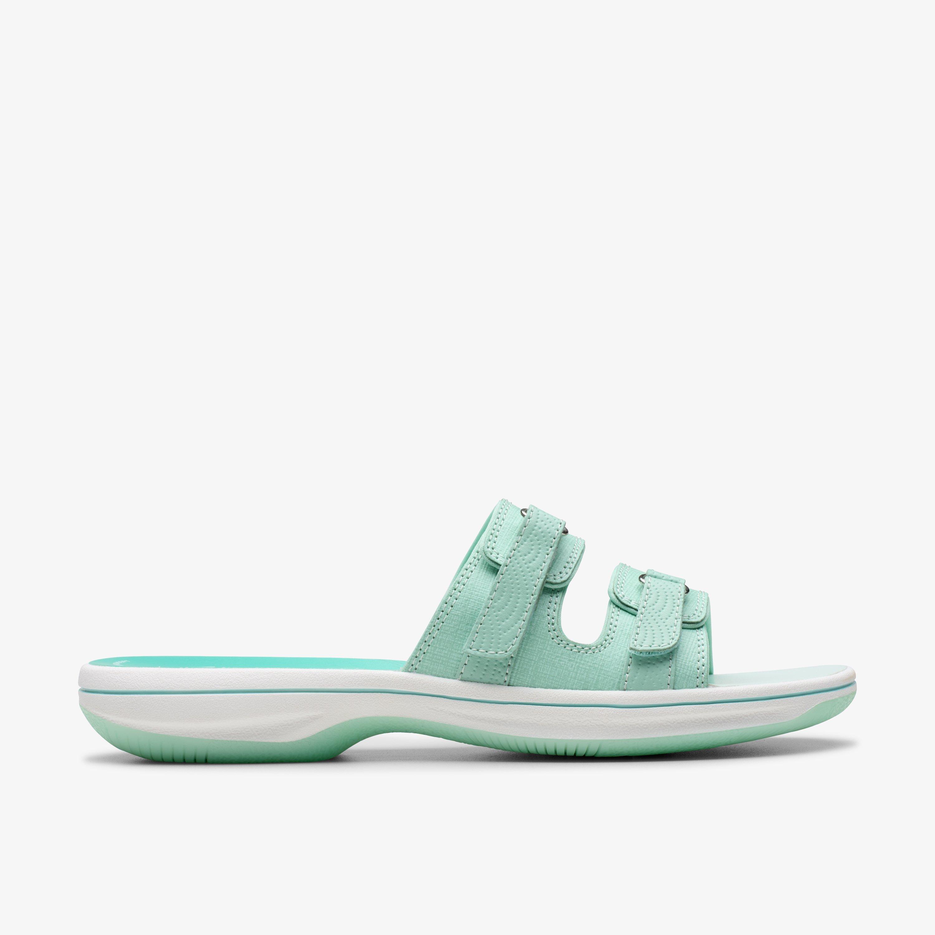 Brinkley Piper Mint Ombre Flat Sandals Slip Ons Sliders, view 1 of 6