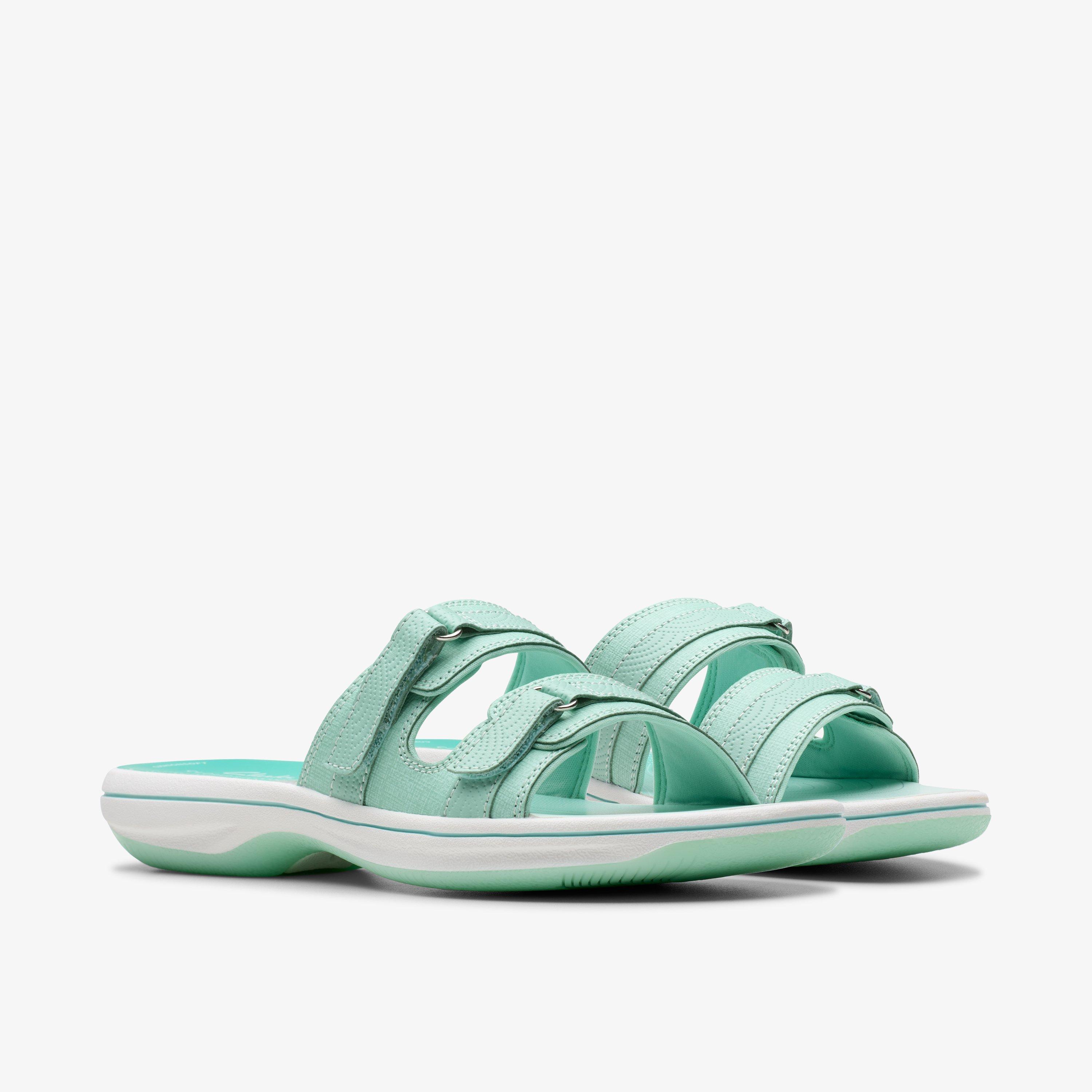 Brinkley Piper Mint Ombre Flat Sandals Slip Ons Sliders, view 4 of 6