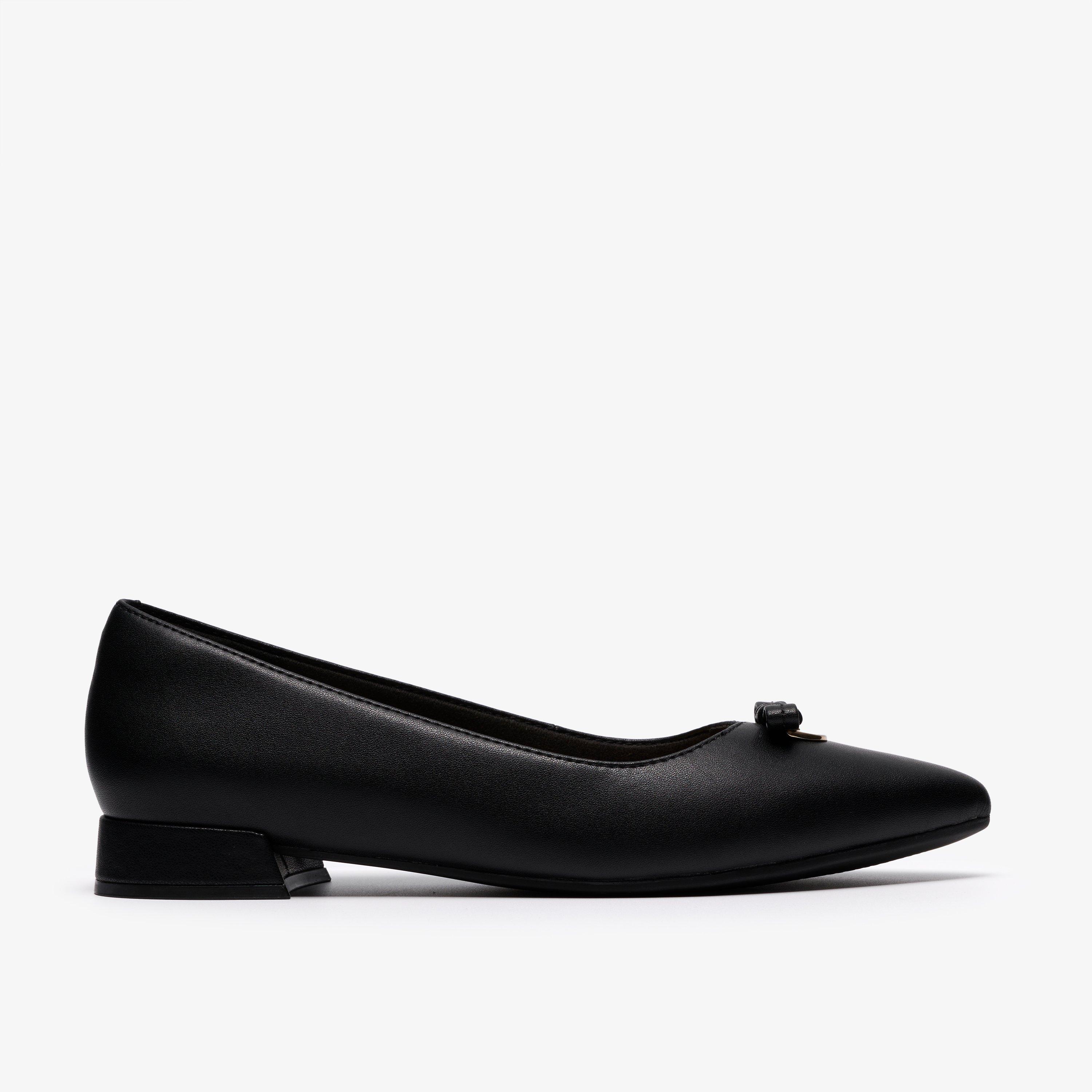 Natalyn Trim Black Leather Slip-Ons, view 1 of 6