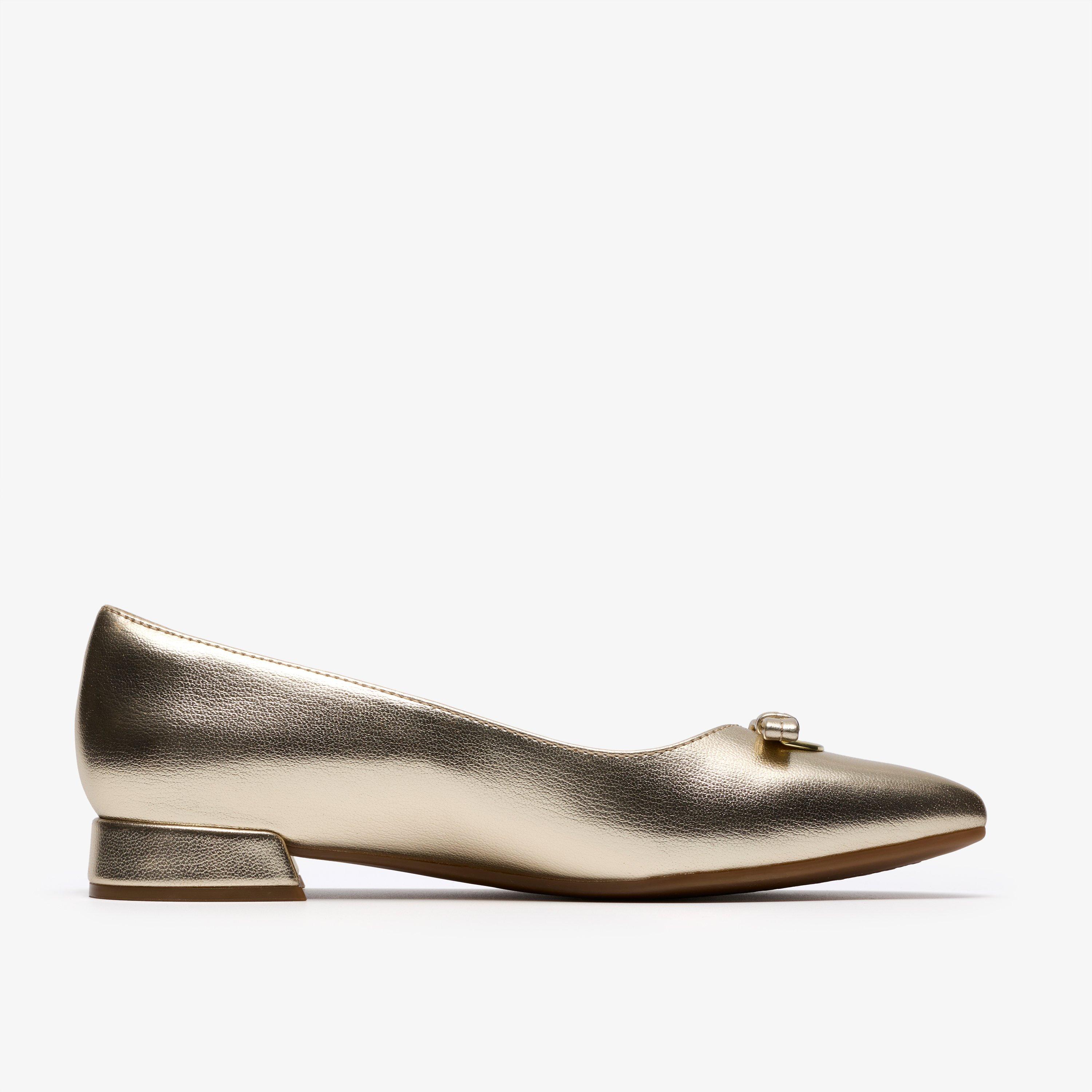 Natalyn Trim Gold Metallic Slip-Ons, view 1 of 6