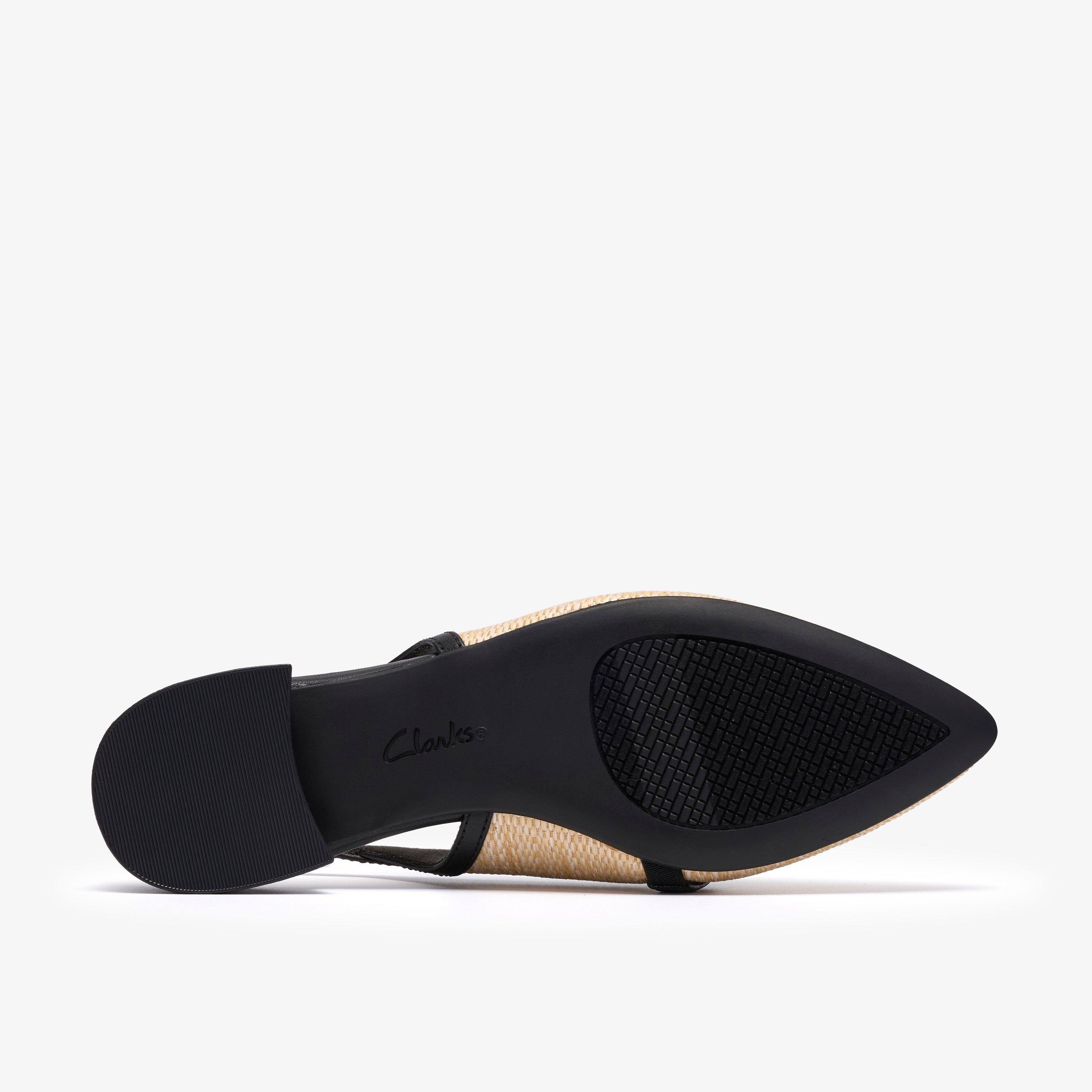 Natalyn Sling Natural Raffia Court Shoes Sling Back, view 3 of 6
