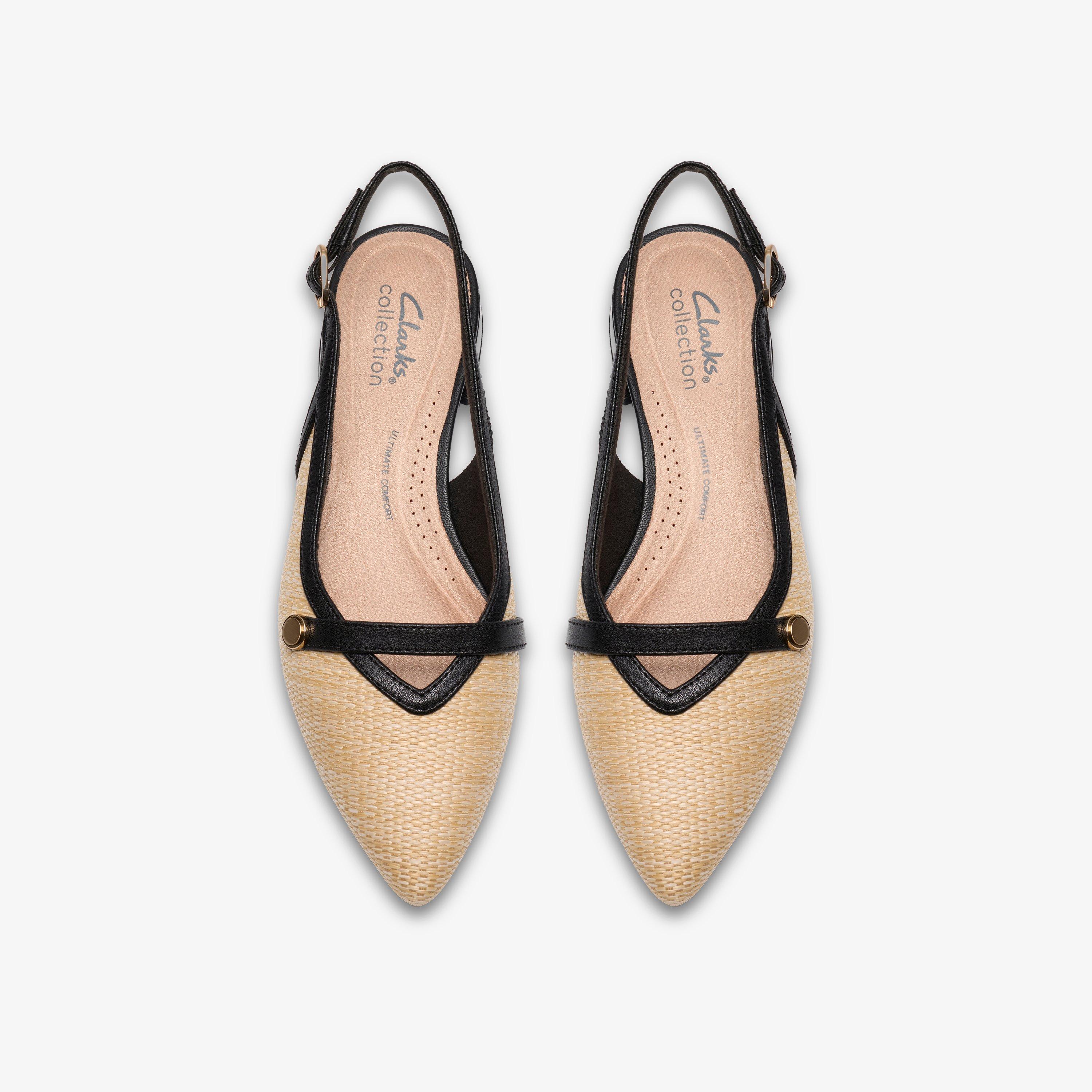 Natalyn Sling Natural Raffia Court Shoes Sling Back, view 6 of 6