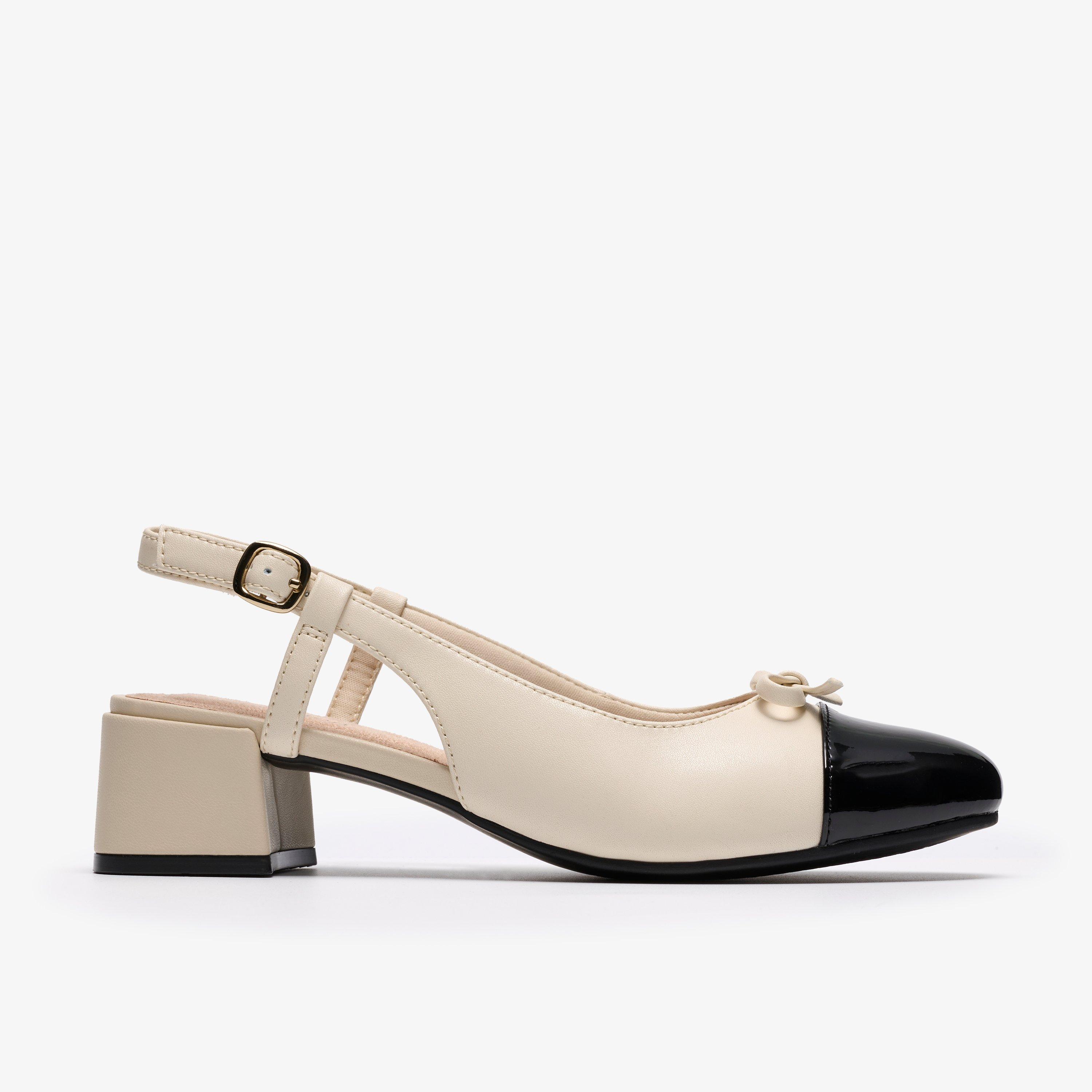 Iridessa Sling Cream Multicolour Sling Back Heels, view 1 of 6