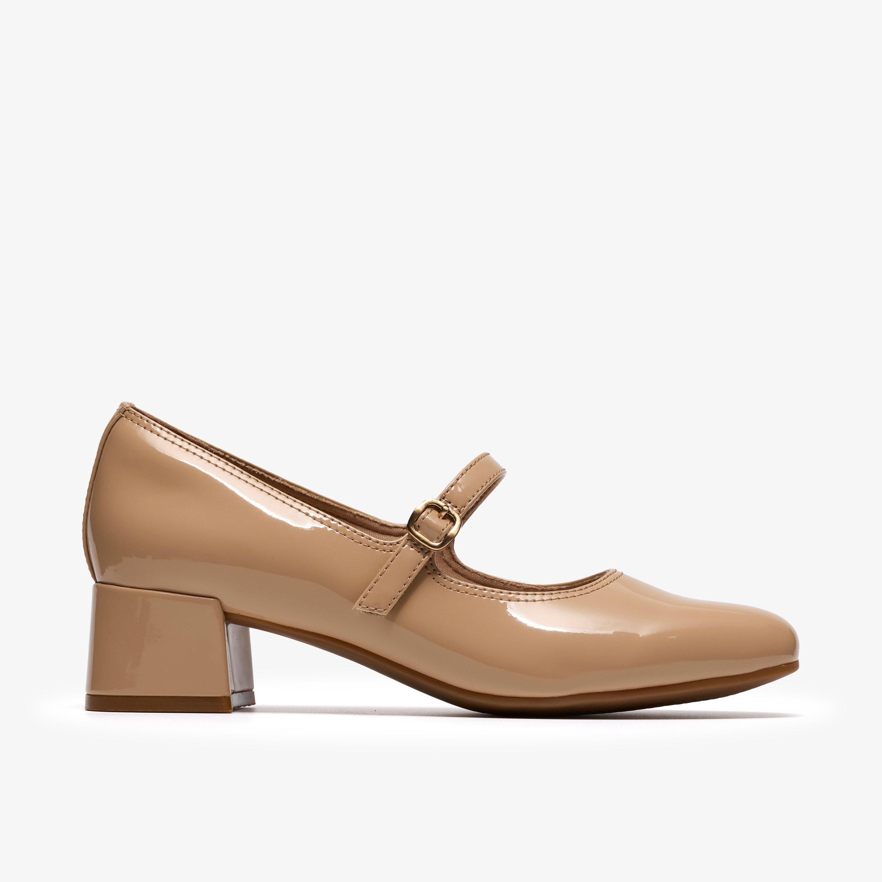 Iridessa Rae Beige Patent Mary Jane Heels, view 1 of 6