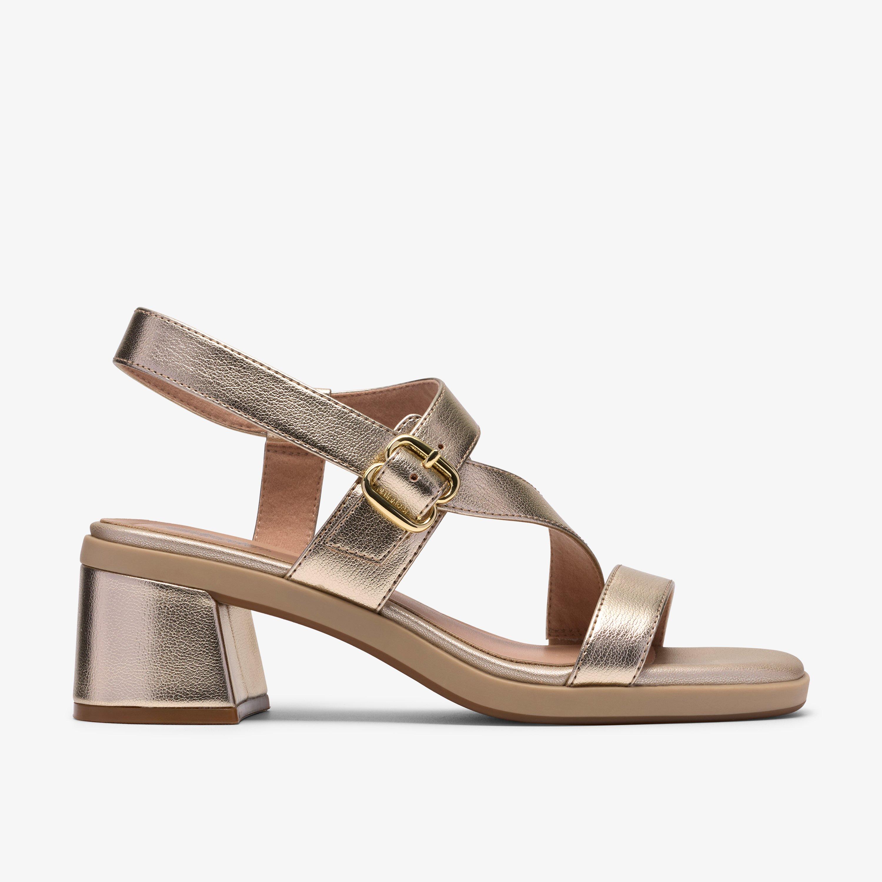 Jaylan Sol Champagne Heeled Sandals, view 1 of 6