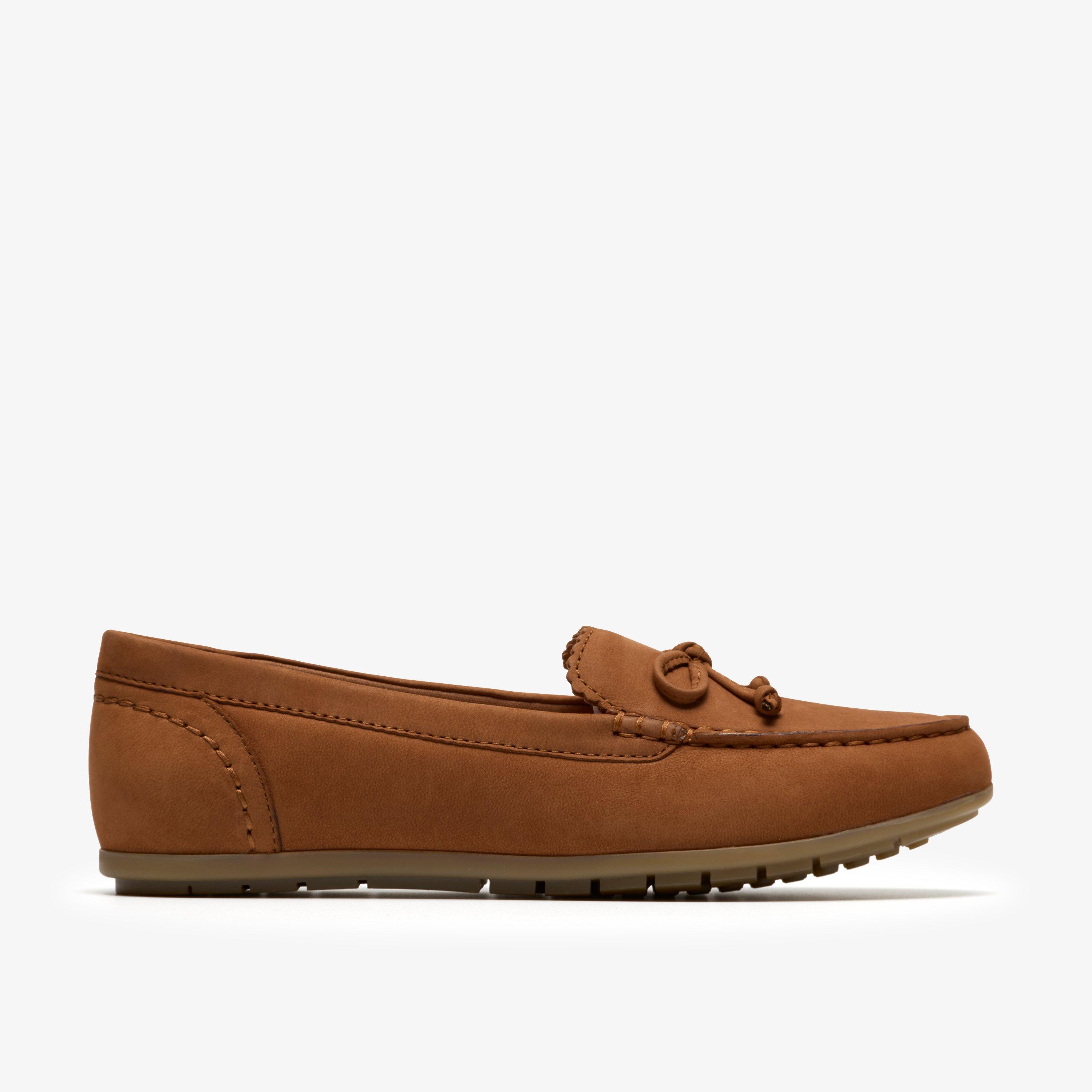 Elliotte Sail Tan Nubuck Moccasins Loafers Slip Ons, view 1 of 6