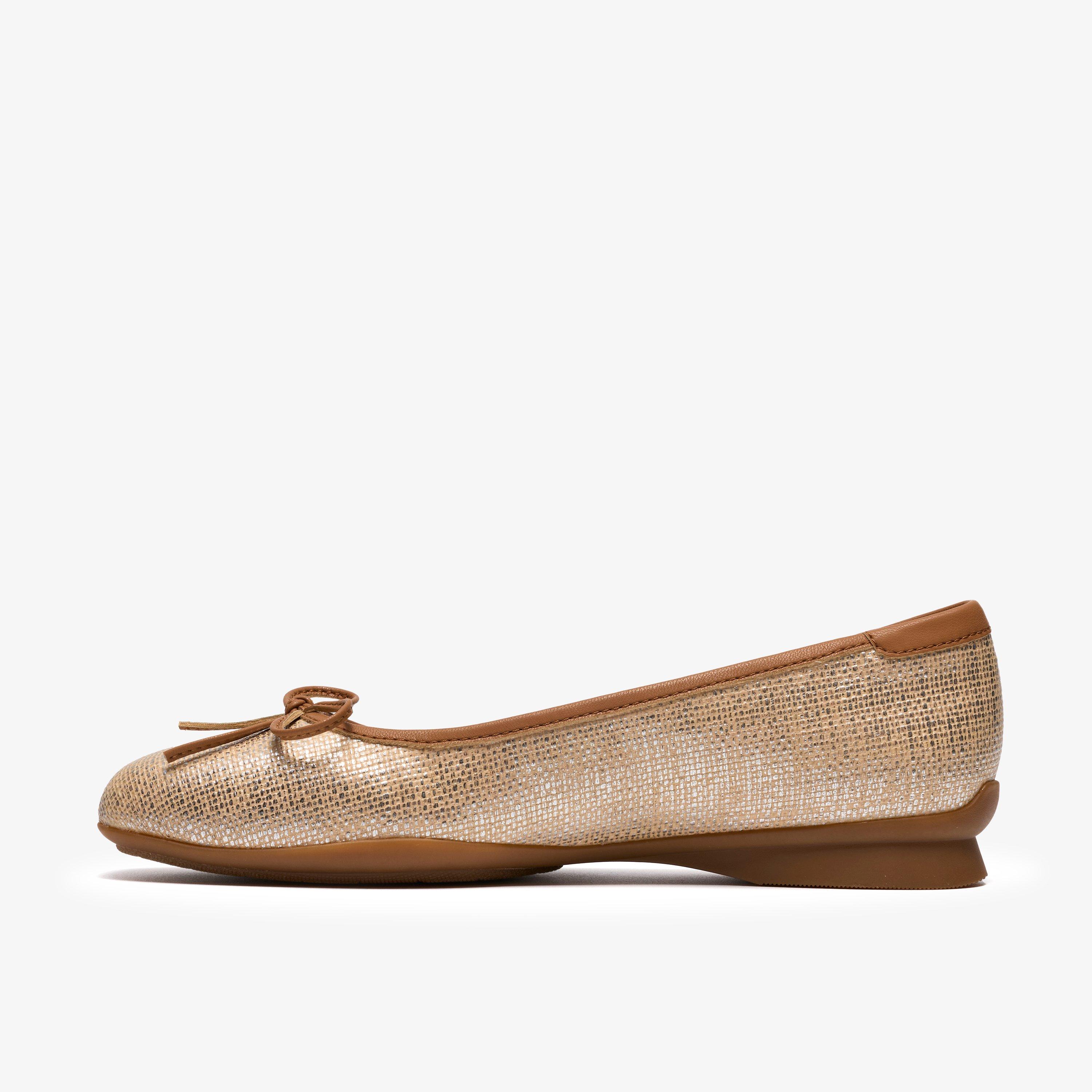 Jazmynn Bow Zainteresowanie Tan Buty Wsuwane Baleriny, view 2 of 6