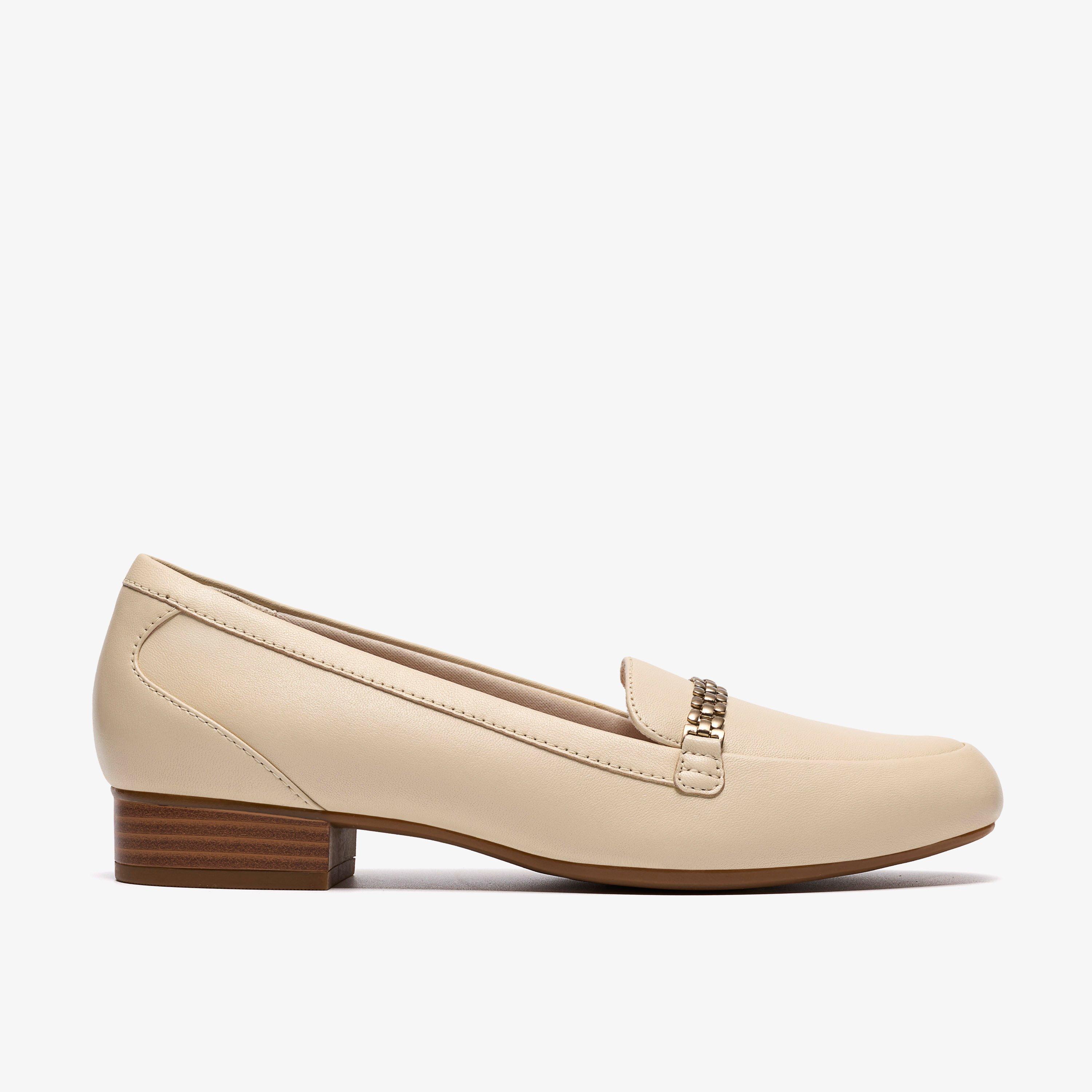 Juliet Mia Cream Leather Slip-Ons, view 1 of 6