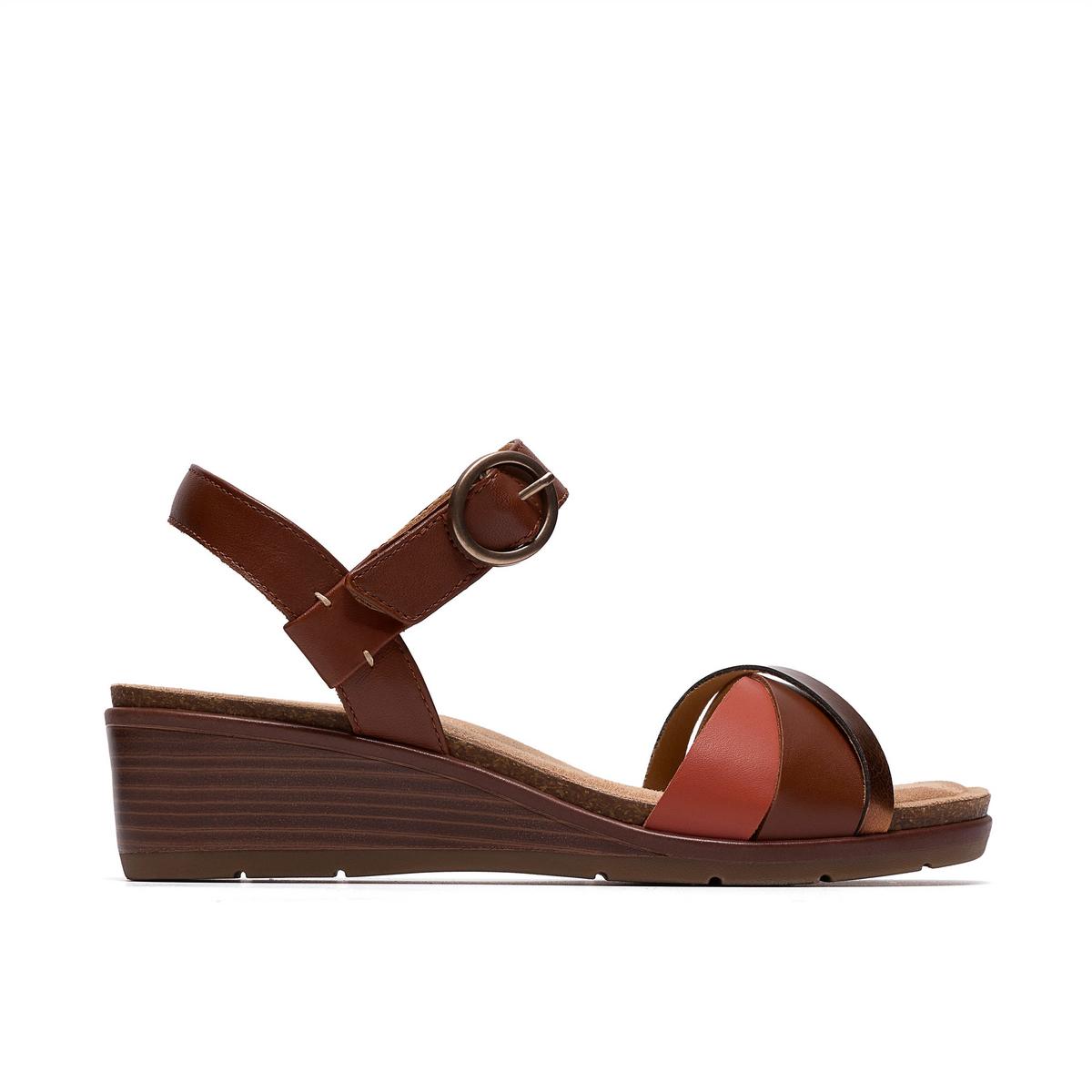 Clarks Womens Kacha Twist Wedges,Strappy Sandals