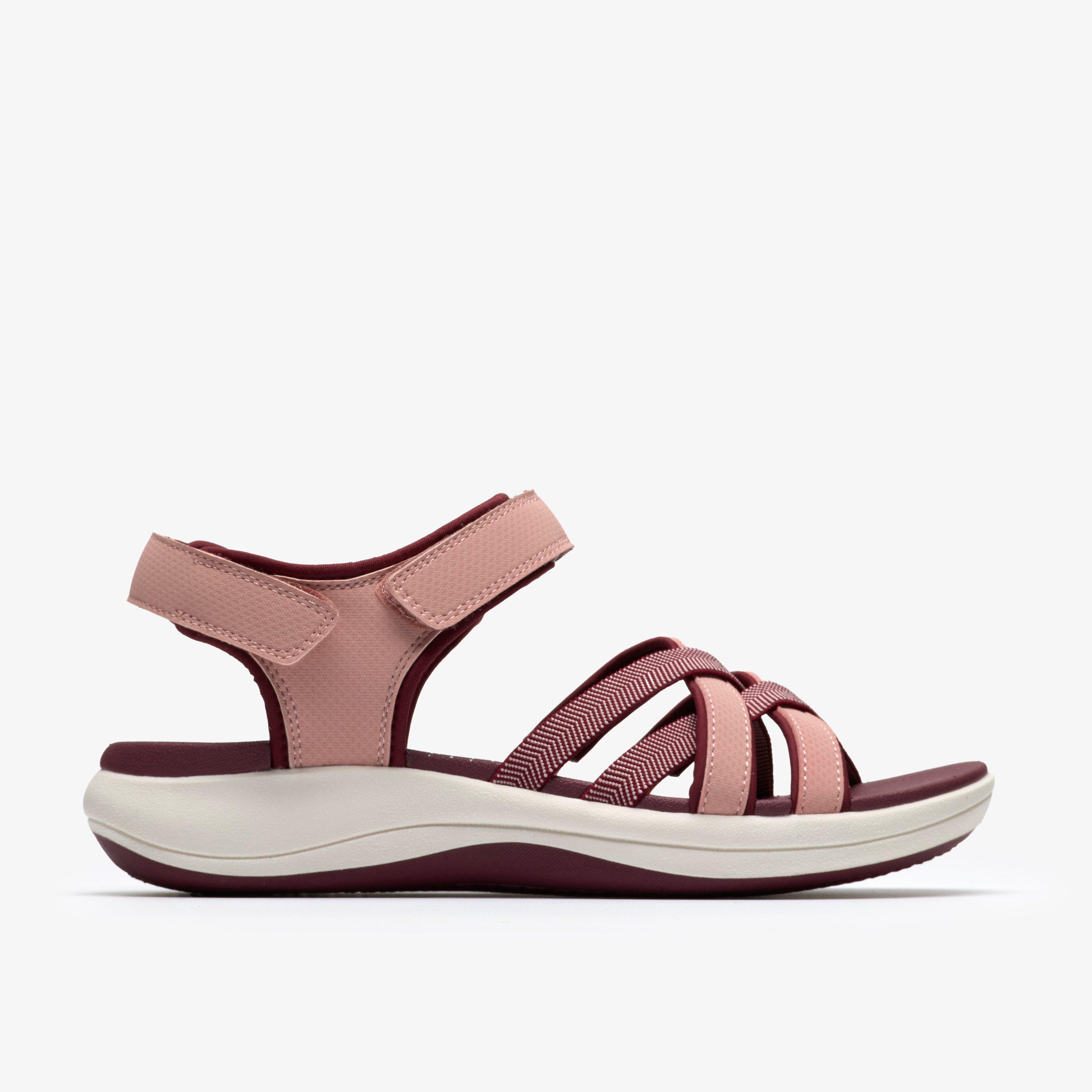 Mira Shore Maroon Strappy Sandals, view 1 of 6