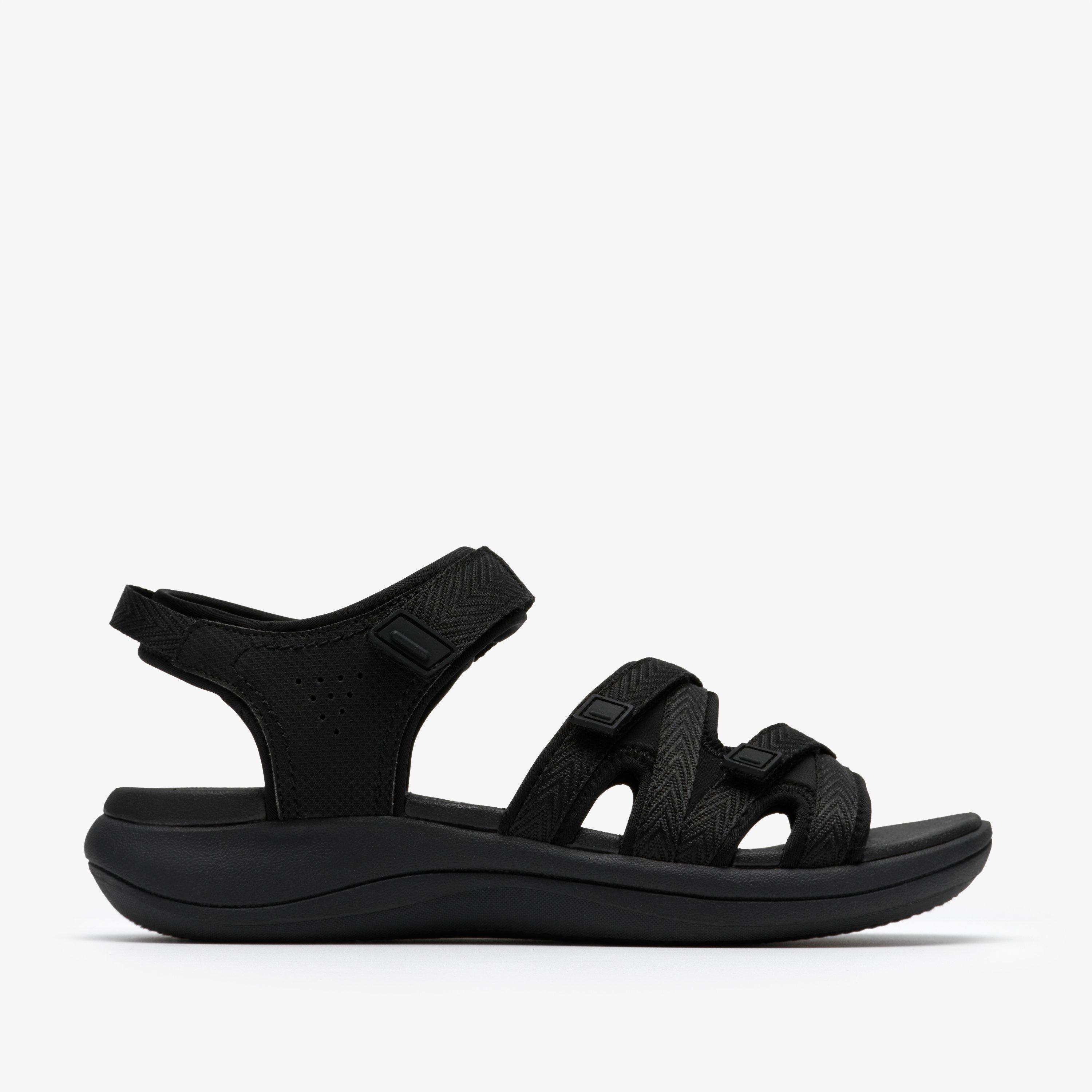 Mira Madi Black Flat Sandals, view 1 of 6