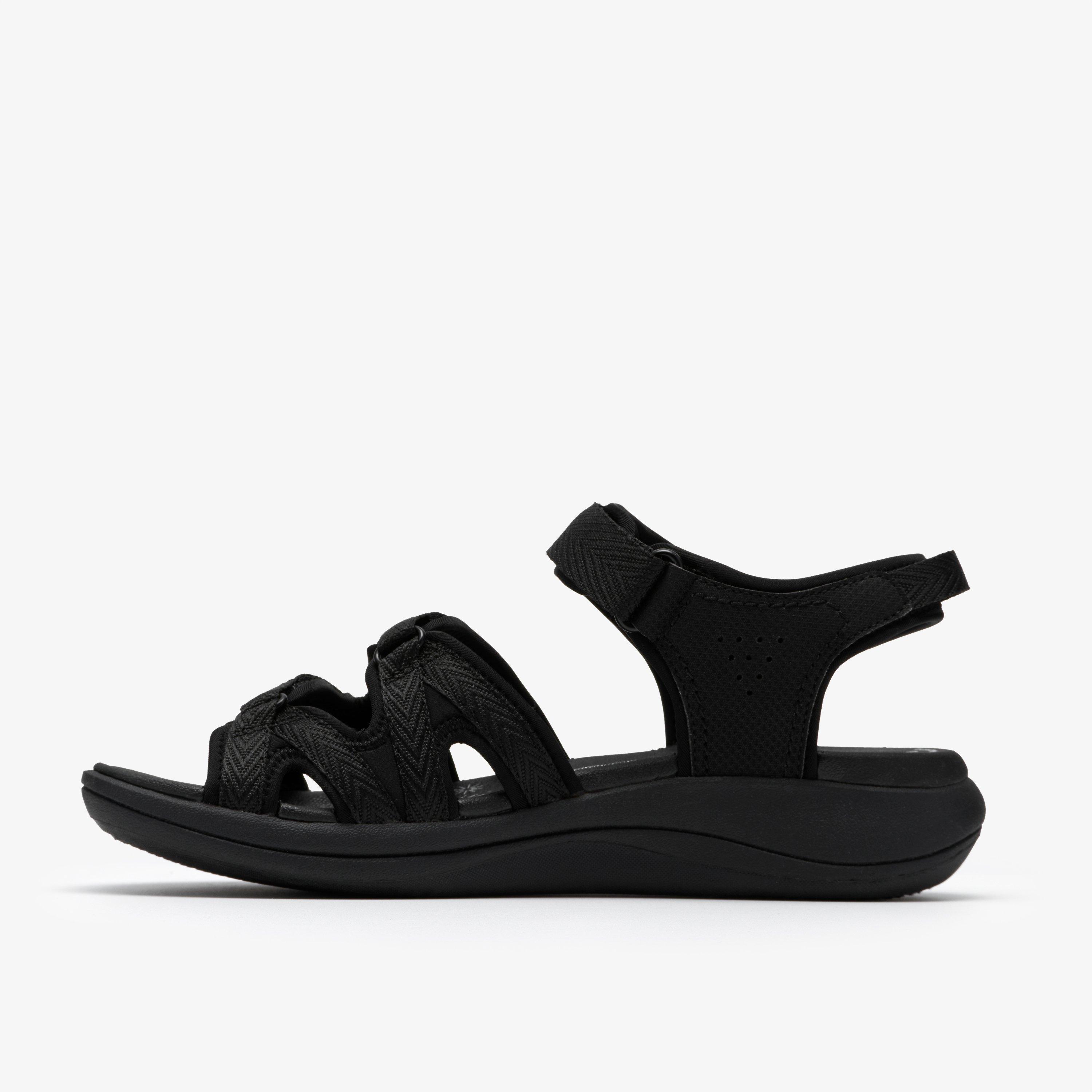 Mira Madi Black Flat Sandals, view 2 of 6