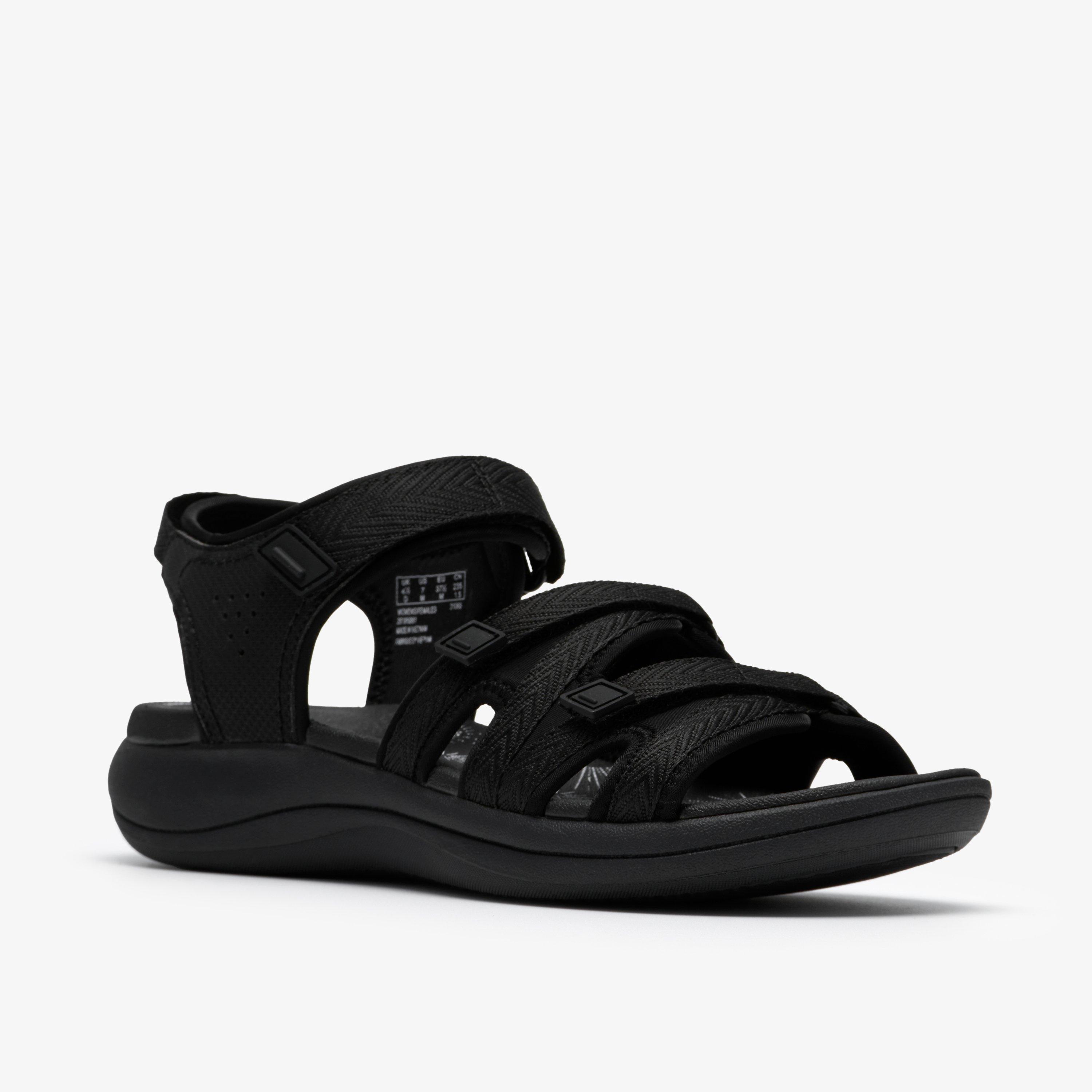 Mira Madi Black Flat Sandals, view 4 of 6