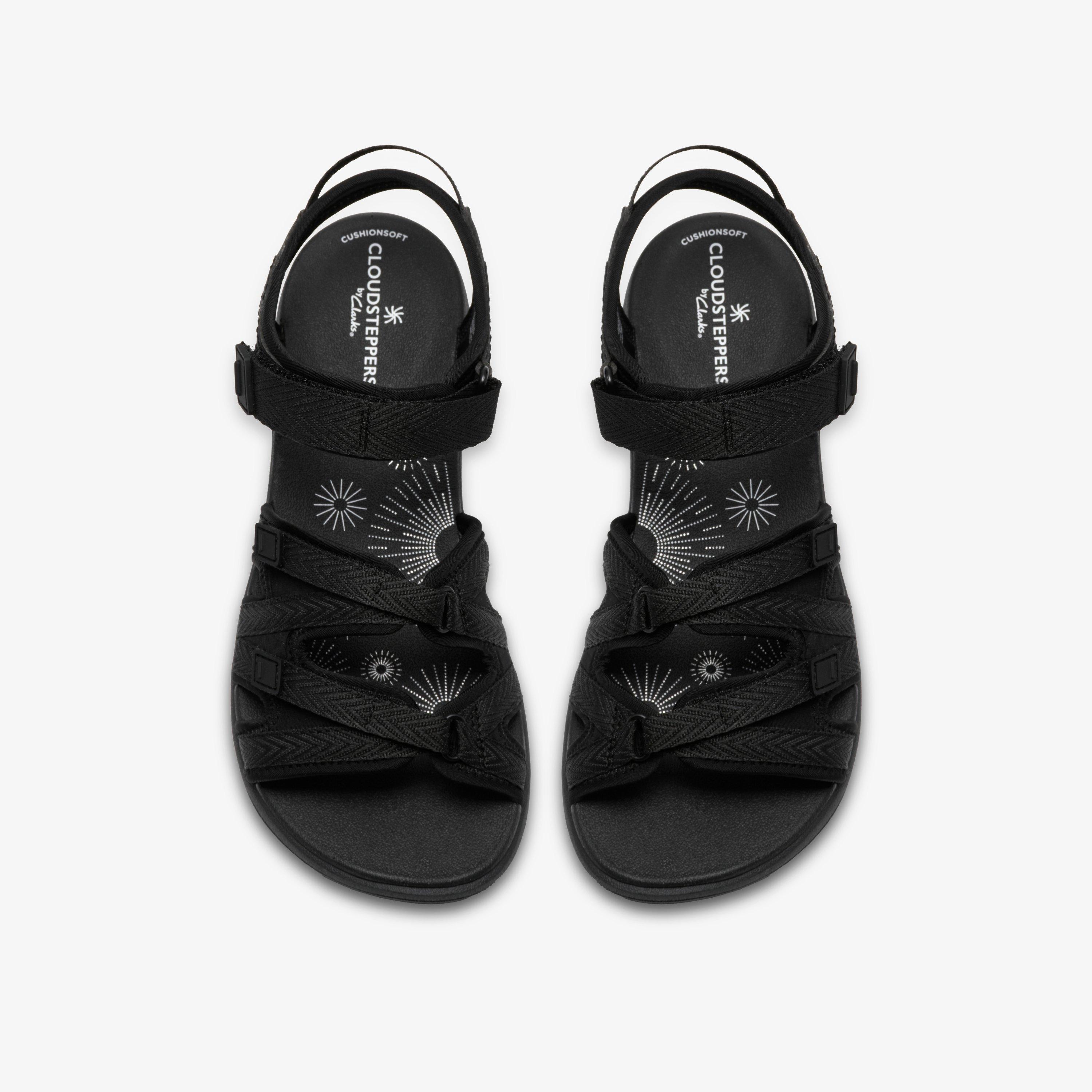 Mira Madi Black Flat Sandals, view 6 of 6