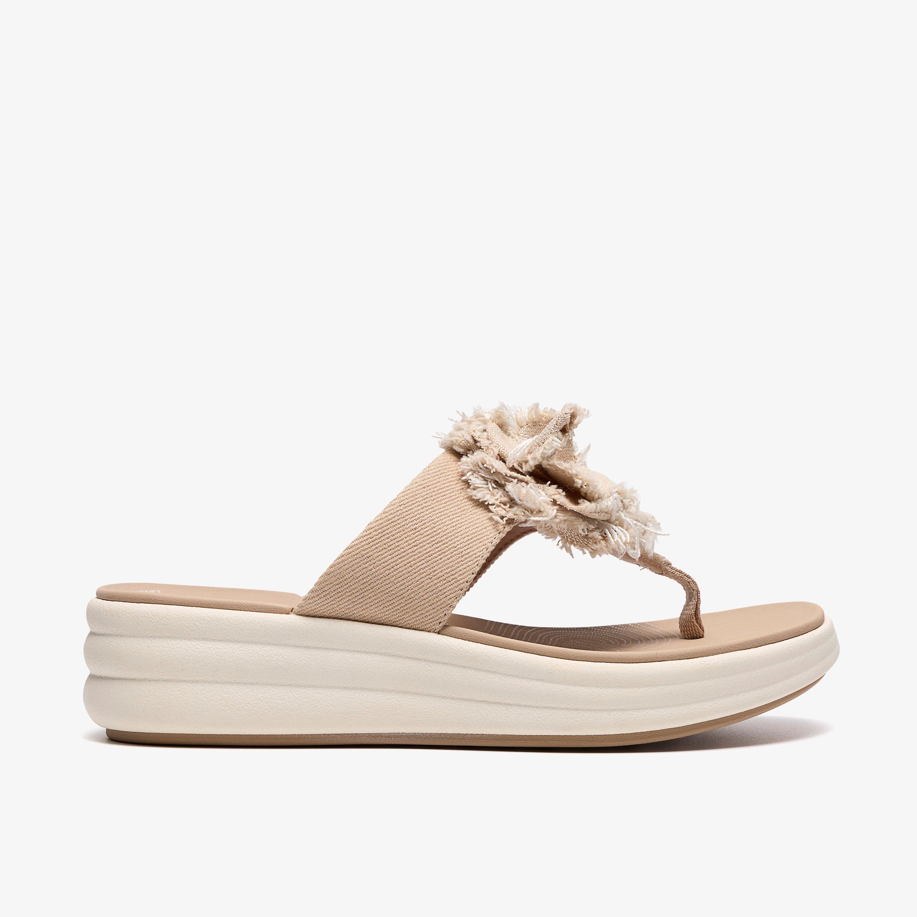 Drift Rose Sand Flip Flop Wedges, view 1 of 6