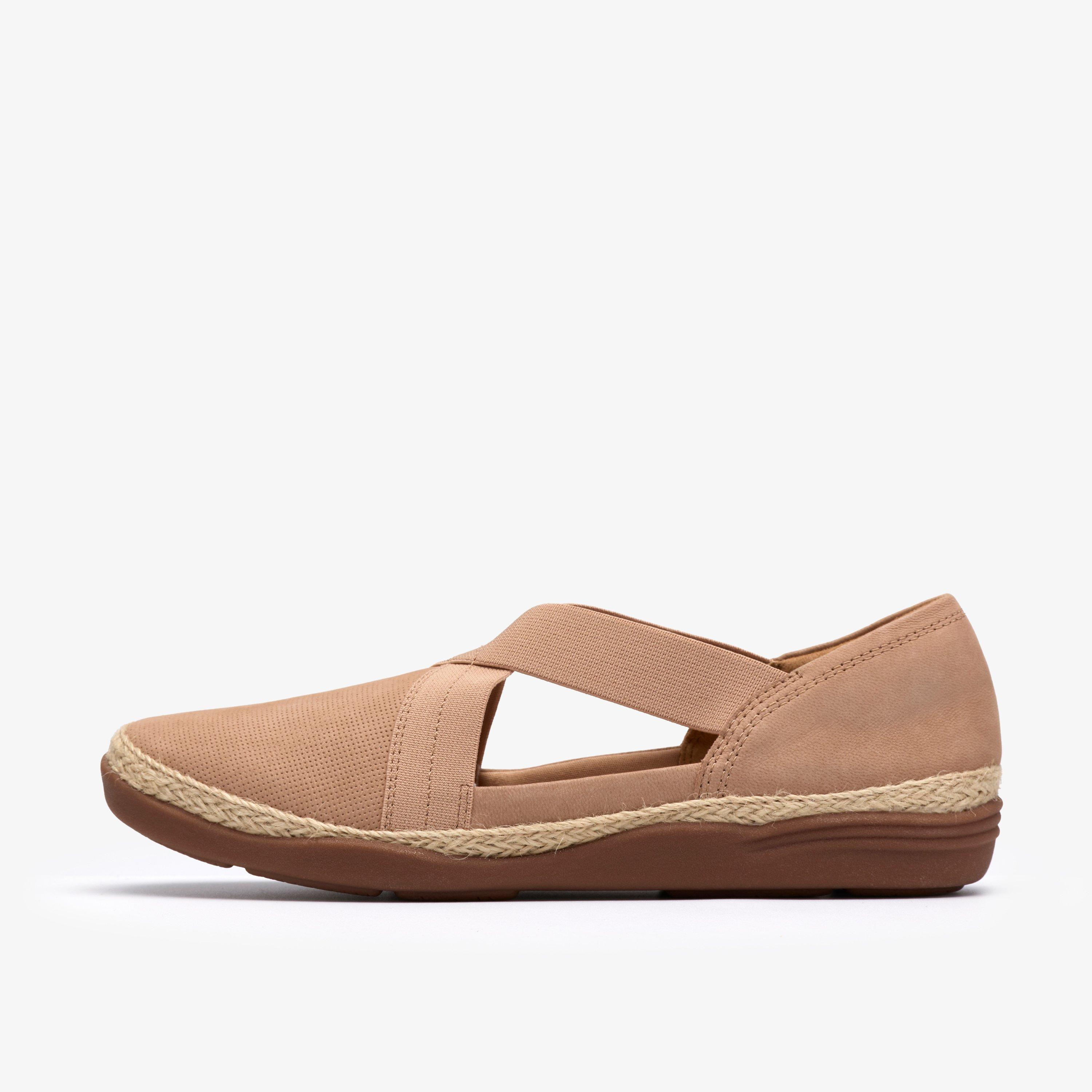 Elaina Dusk Beige Nubuck Slip Ons, view 2 of 6