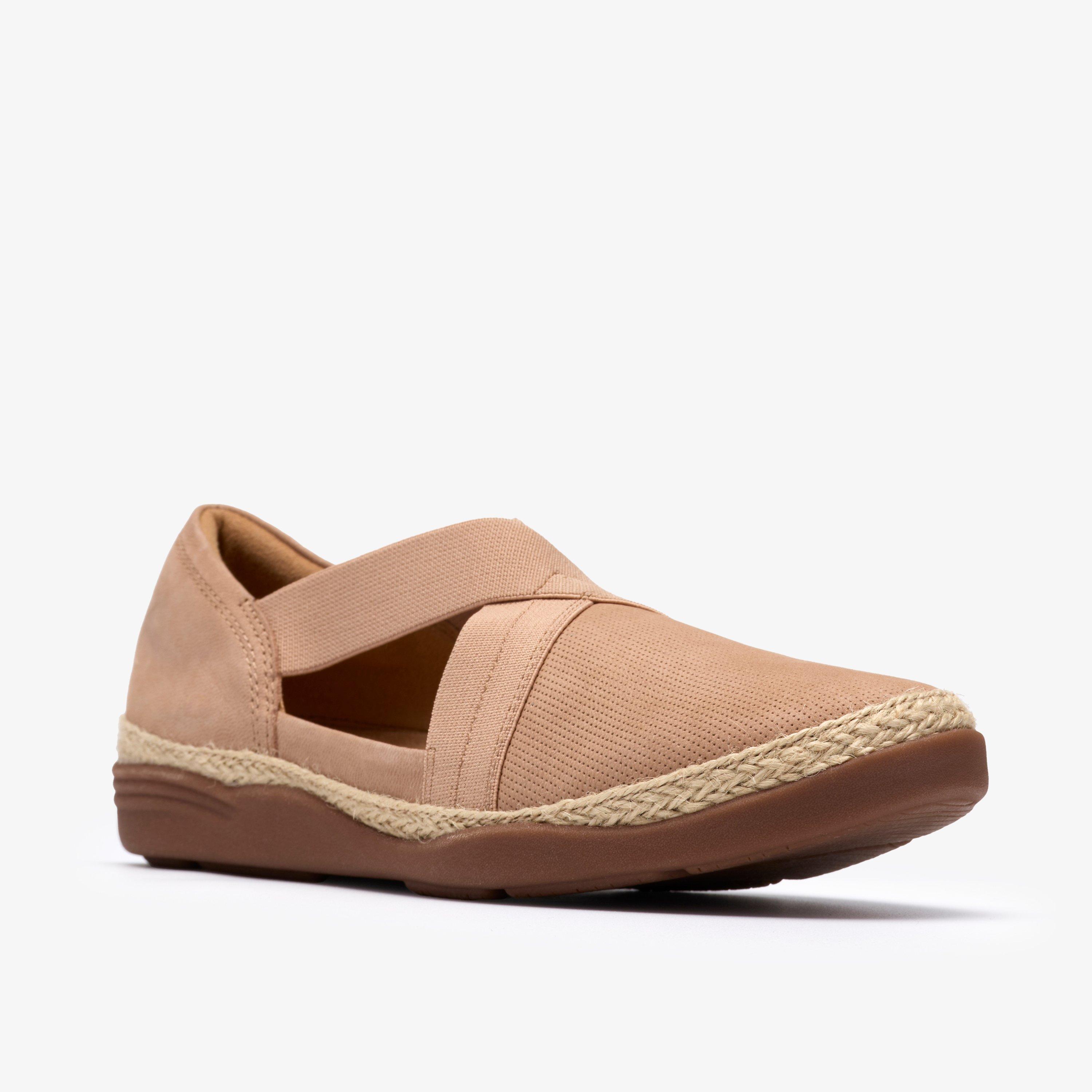 Elaina Dusk Beige Nubuck Slip Ons, view 4 of 6