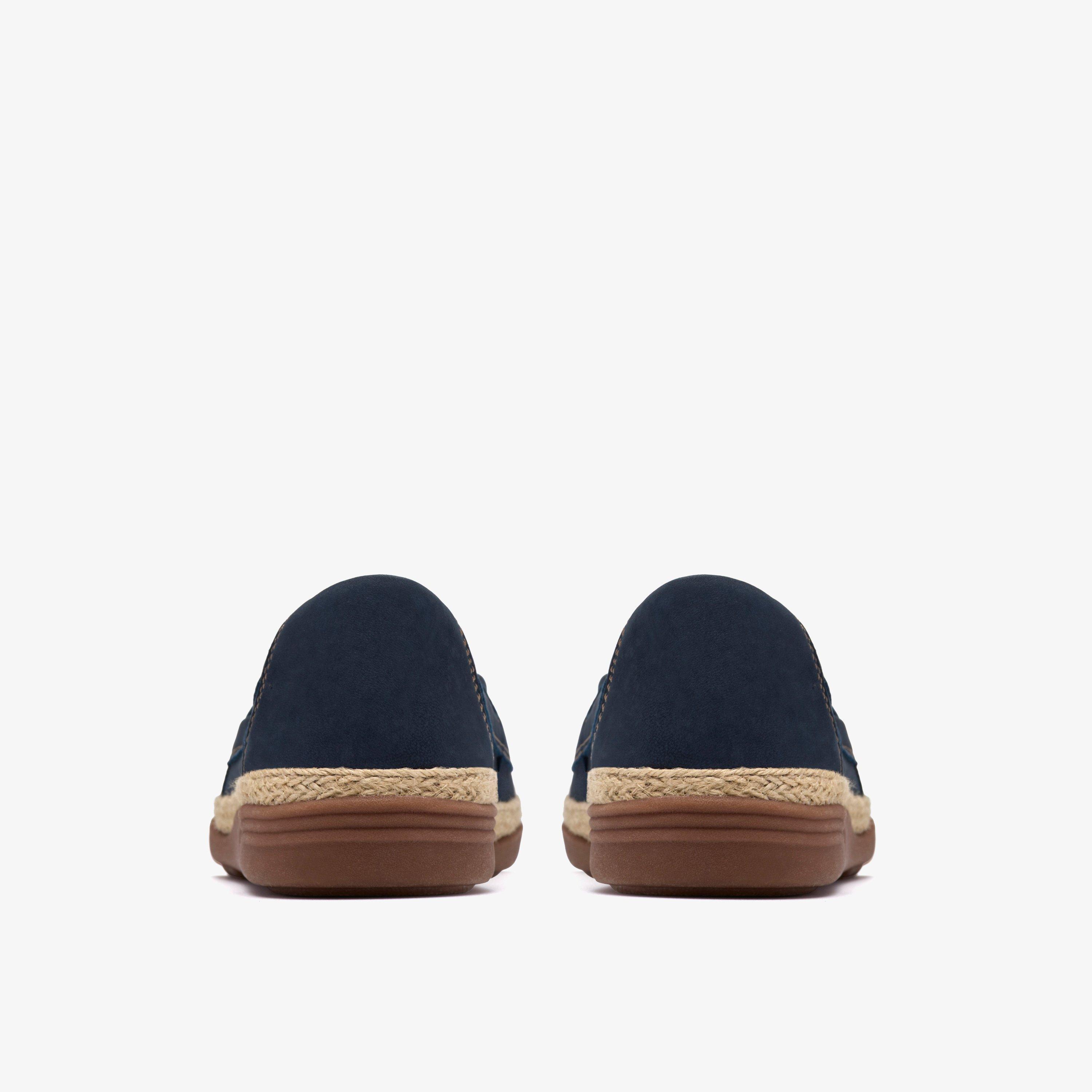 Elaina Milly Navy Nubuck Slip Ons Loafers, view 5 of 6