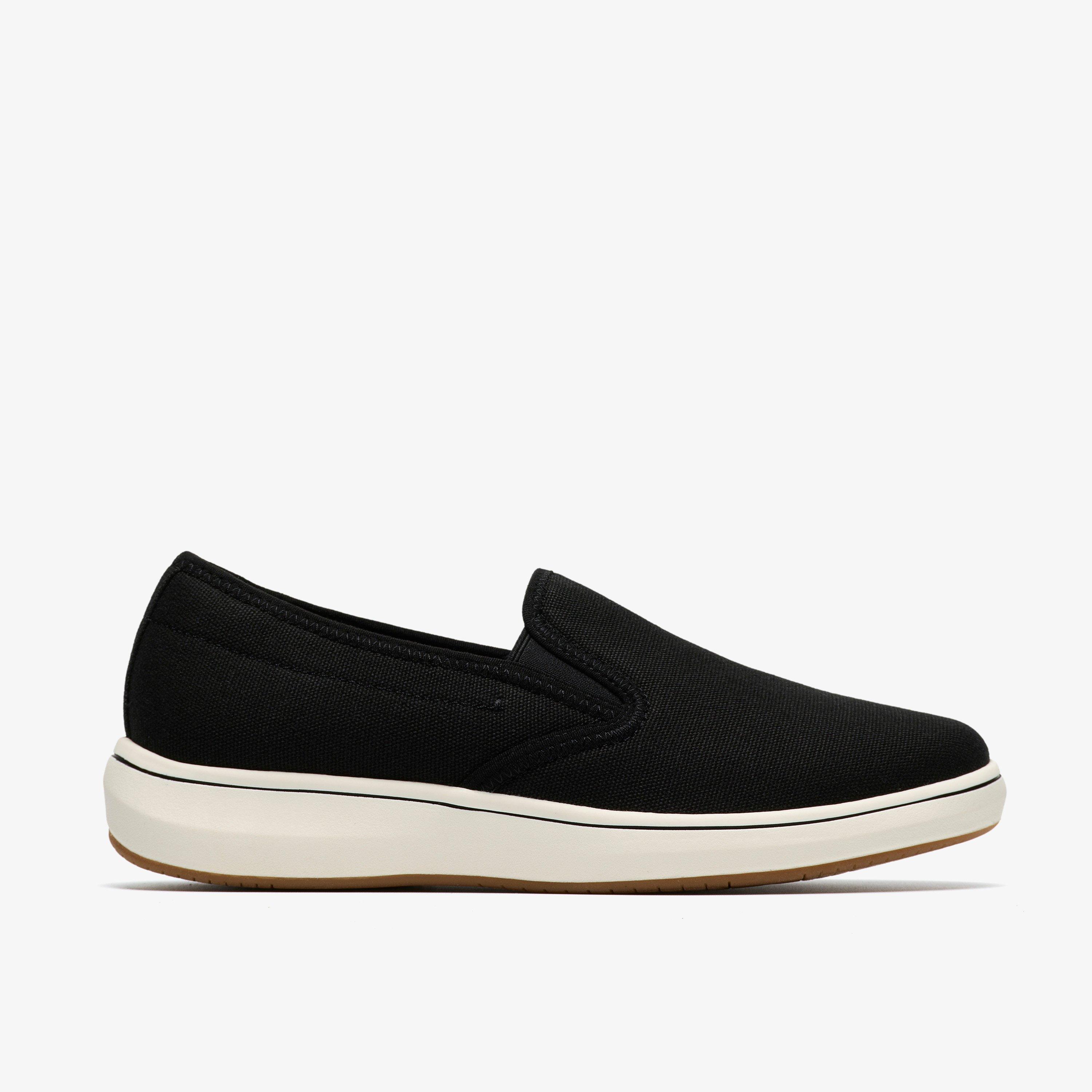 BreezeSky Zoe Black Canvas Slip-Ons, view 1 of 6