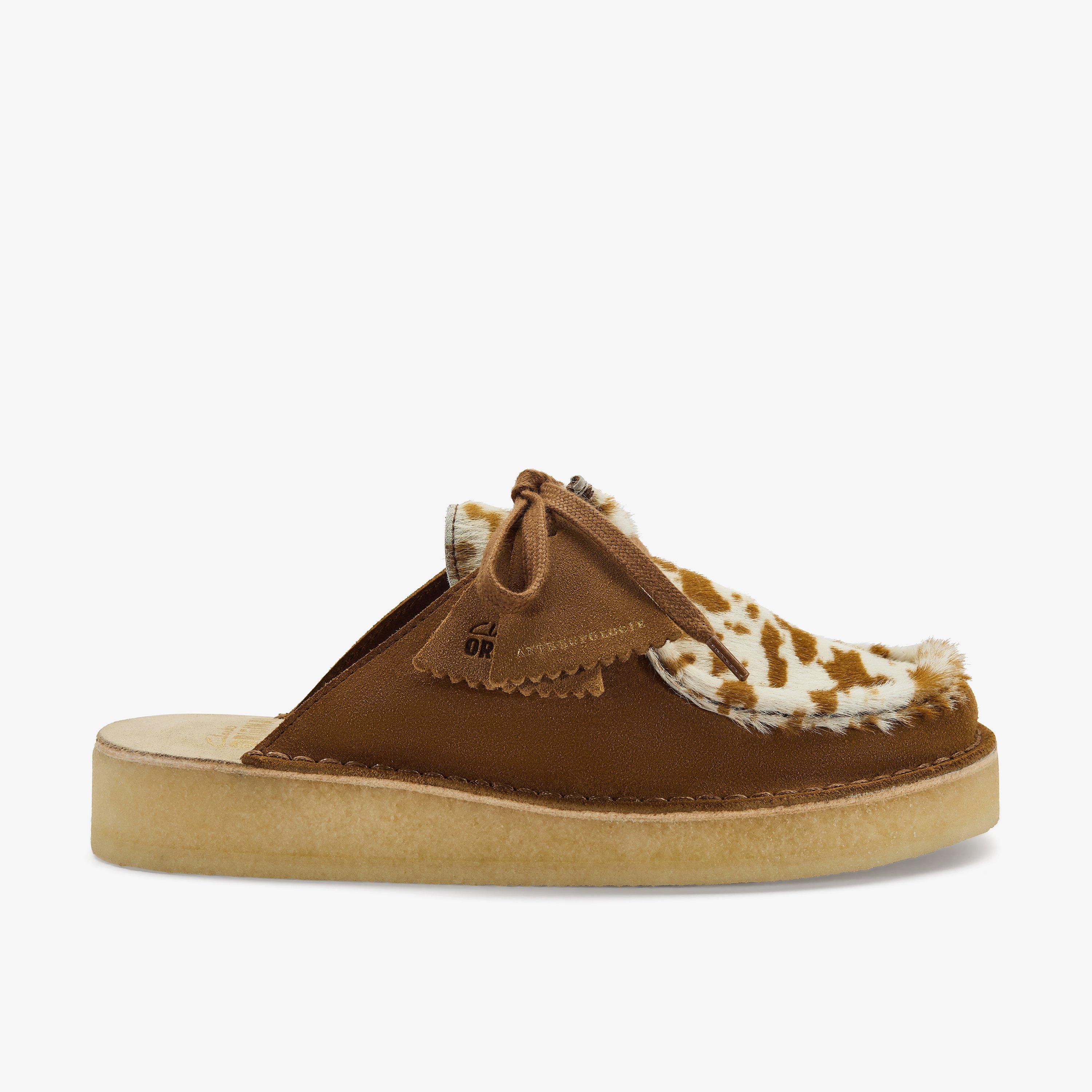 Anthropologie x Desert Nomad Mule Brown Cow Print Clogs & Mules, view 1 of 6