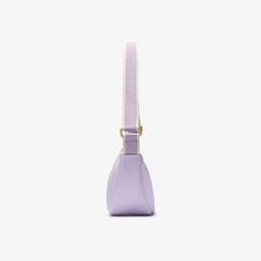 Leather Crescent Crossbody Bag  — Purple 3