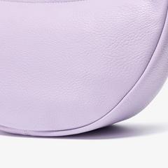 Leather Crescent Crossbody Bag  — Purple 5