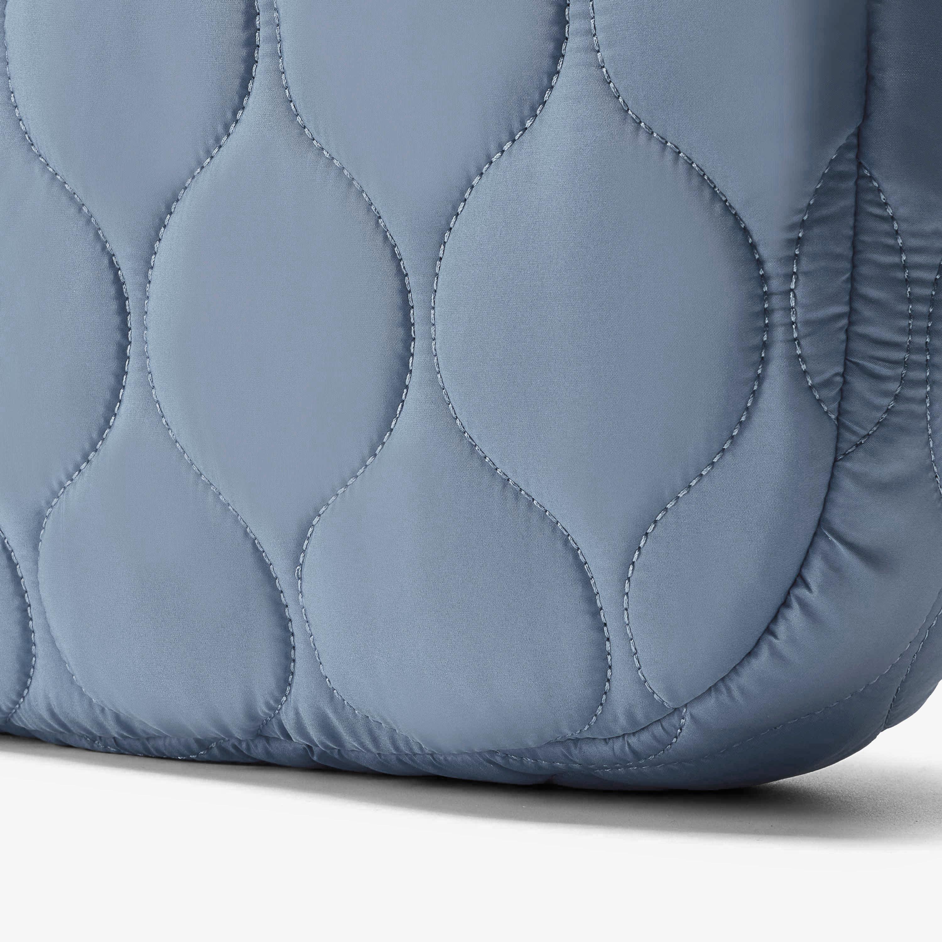 Quilted Tote Bag  — Blue