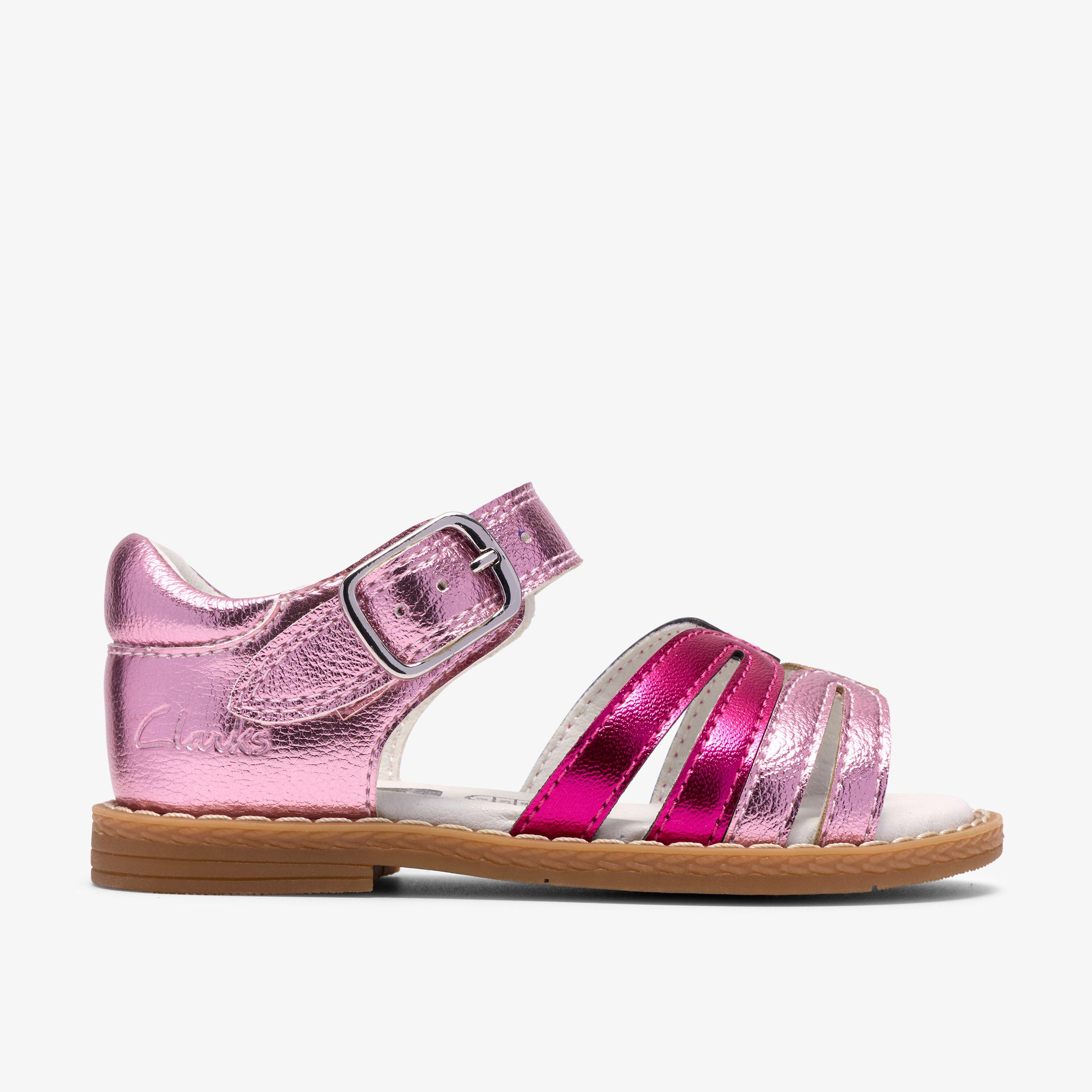 Luana Dress Toddler Pink Combination Flat Sandals Two Part Sandals, view 1 of 6