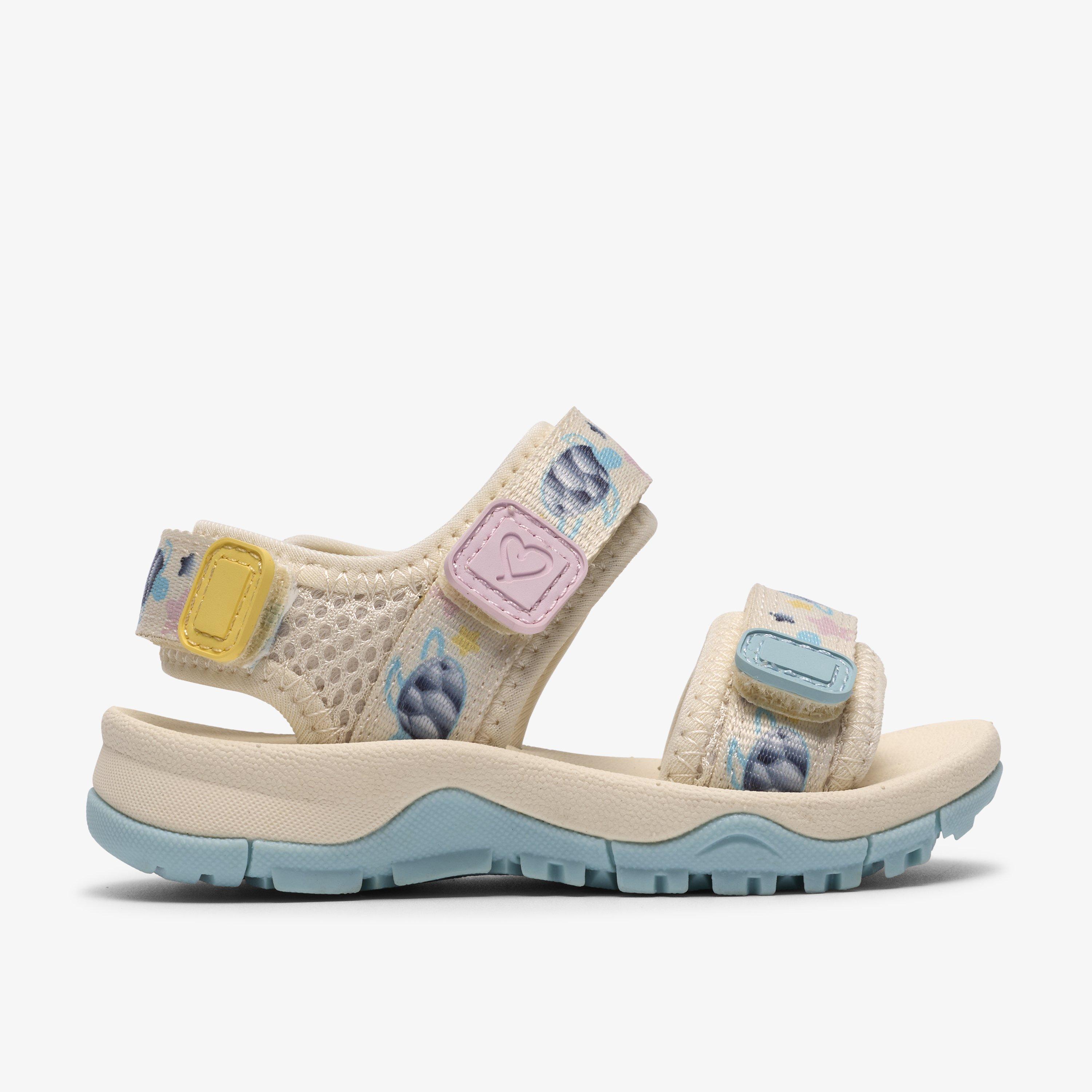 Wharf Tide Toddler White Combination Flat Sandals Two Part Sandals, view 1 of 11