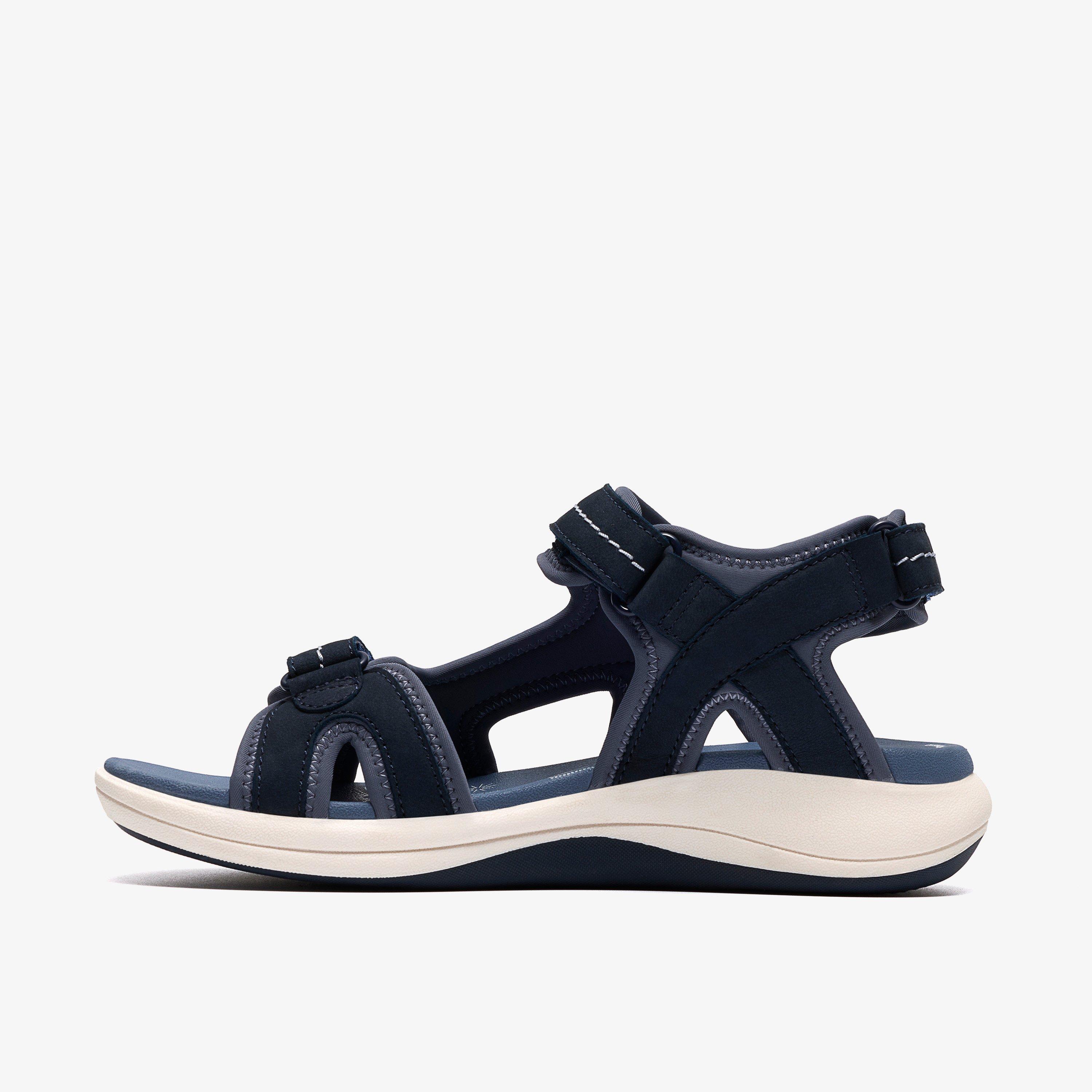 Mira Free Navy Nubuck Flat Sandals, view 2 of 6