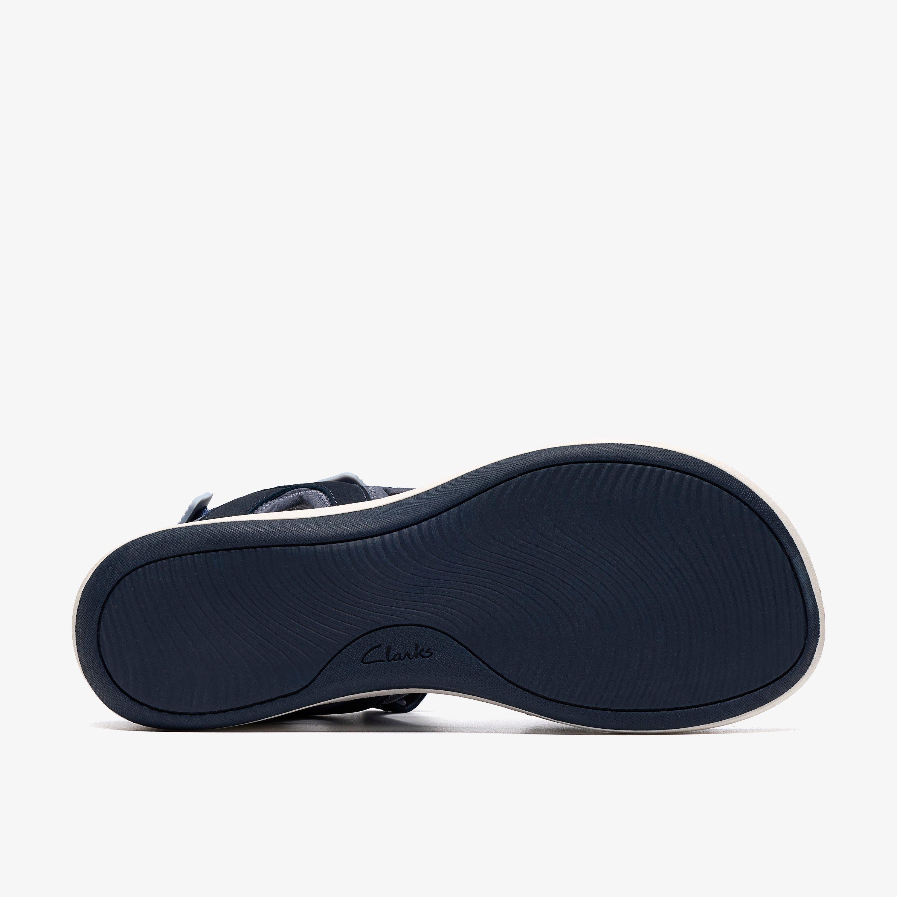 Mira Free Navy Nubuck Flat Sandals, view 3 of 6