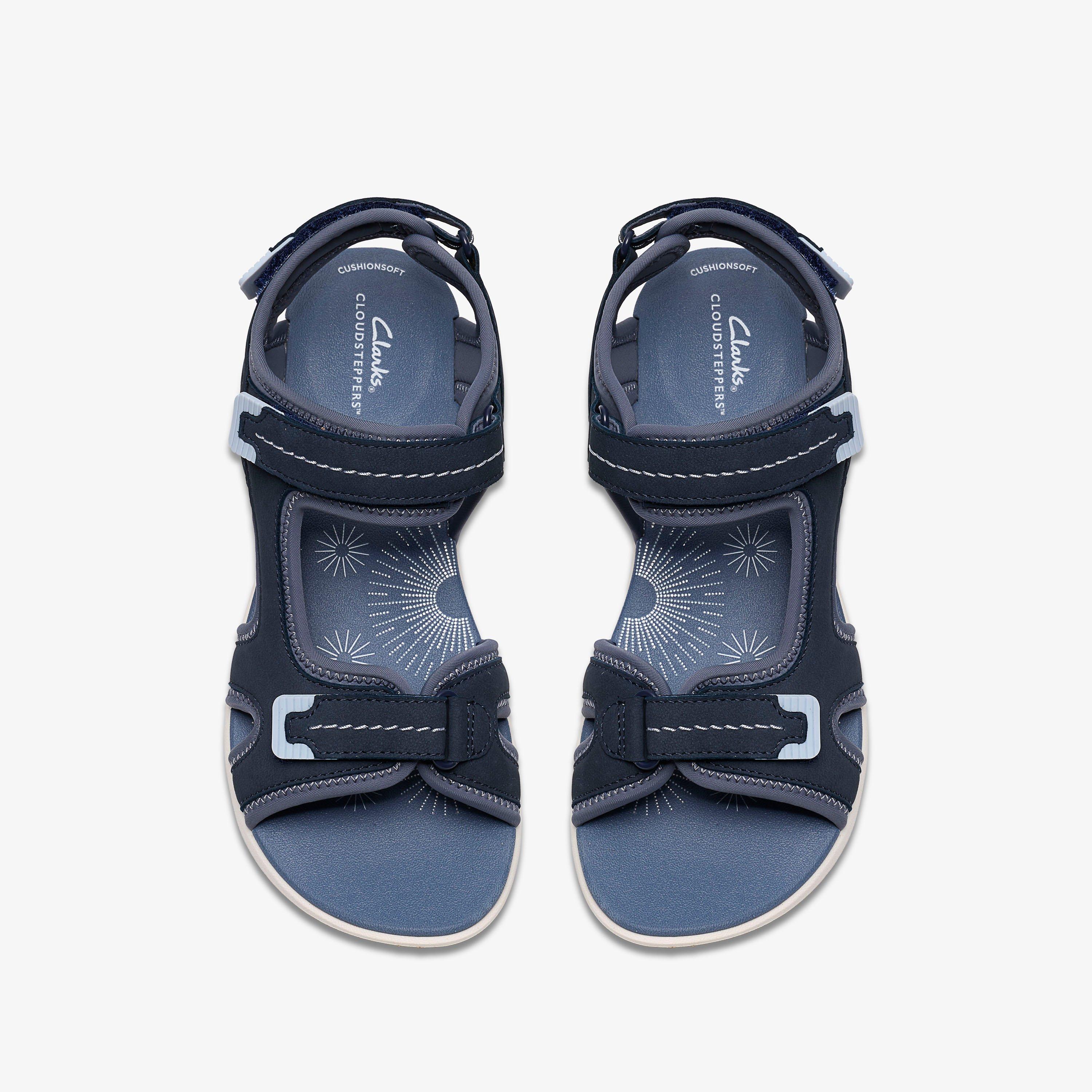 Mira Free Navy Nubuck Flat Sandals, view 6 of 6