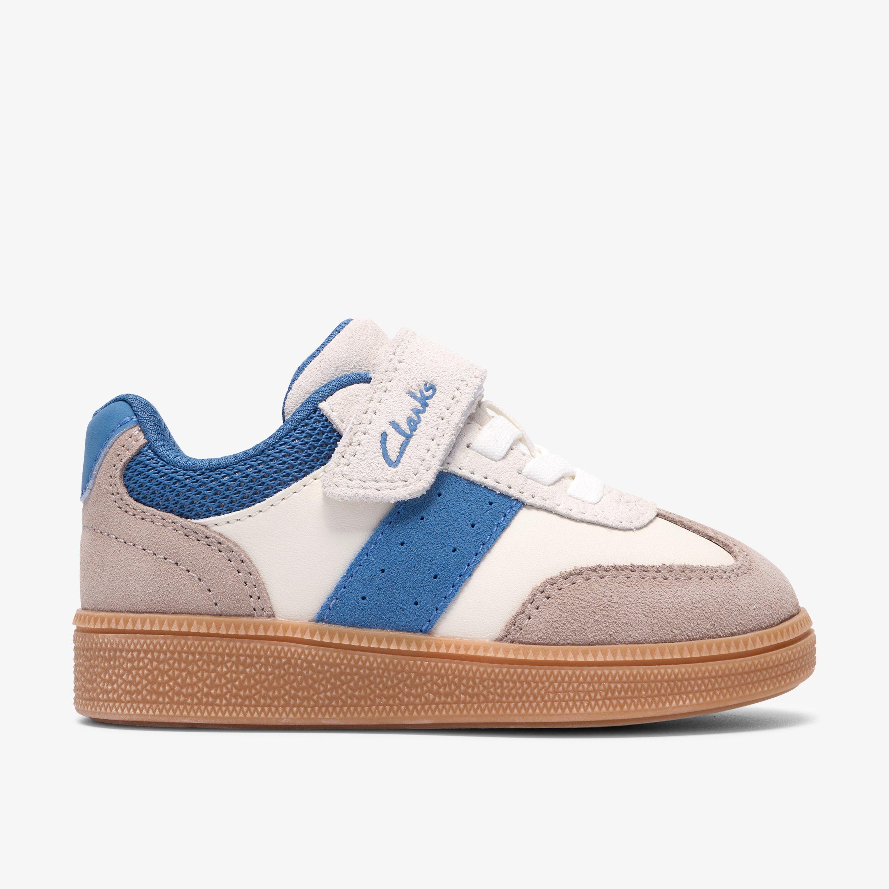 Cypress Step Toddler White/Blue Trainers Riptape, view 1 of 6