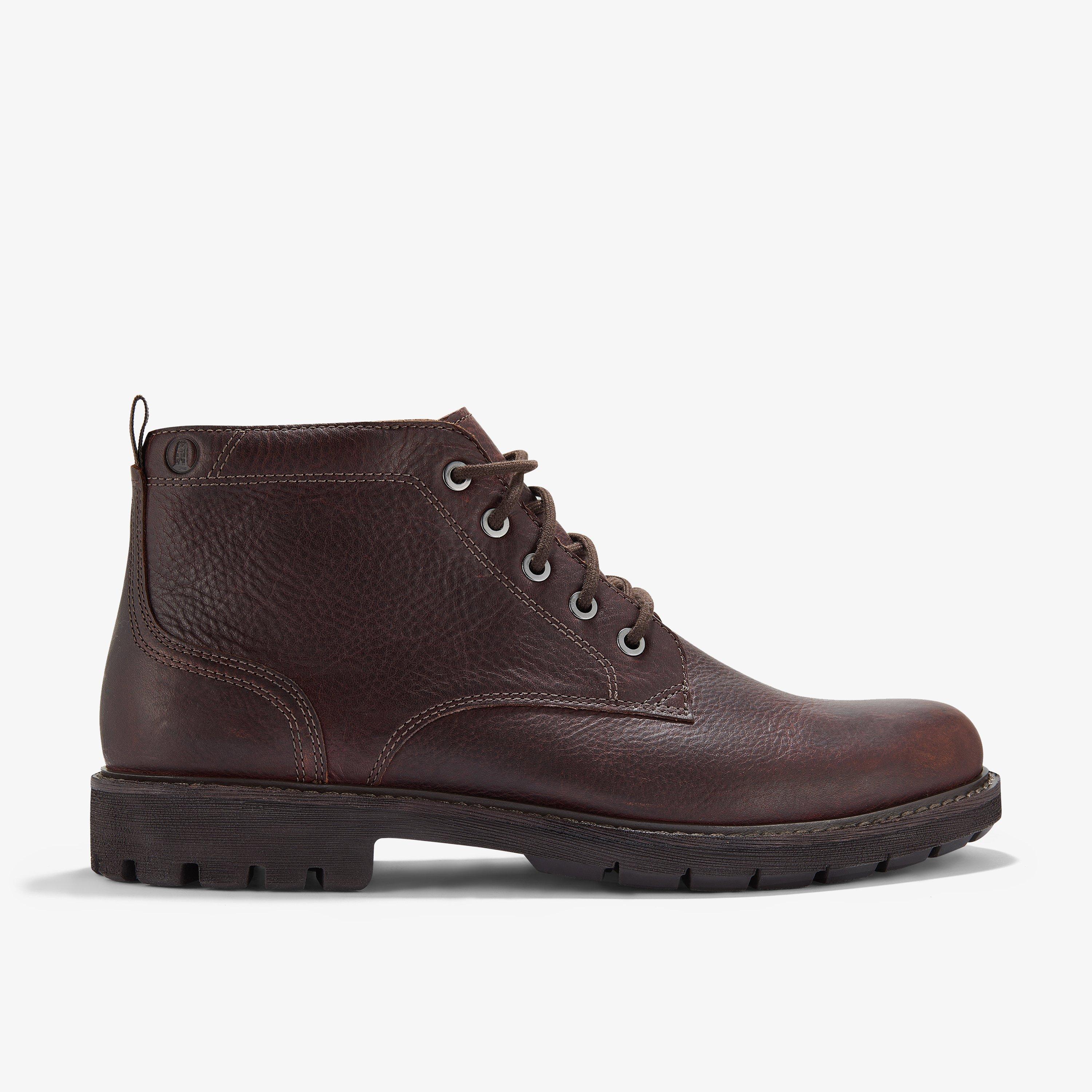 Batcombe Mix Dark Brown Leather Ankle Boots, view 1 of 6