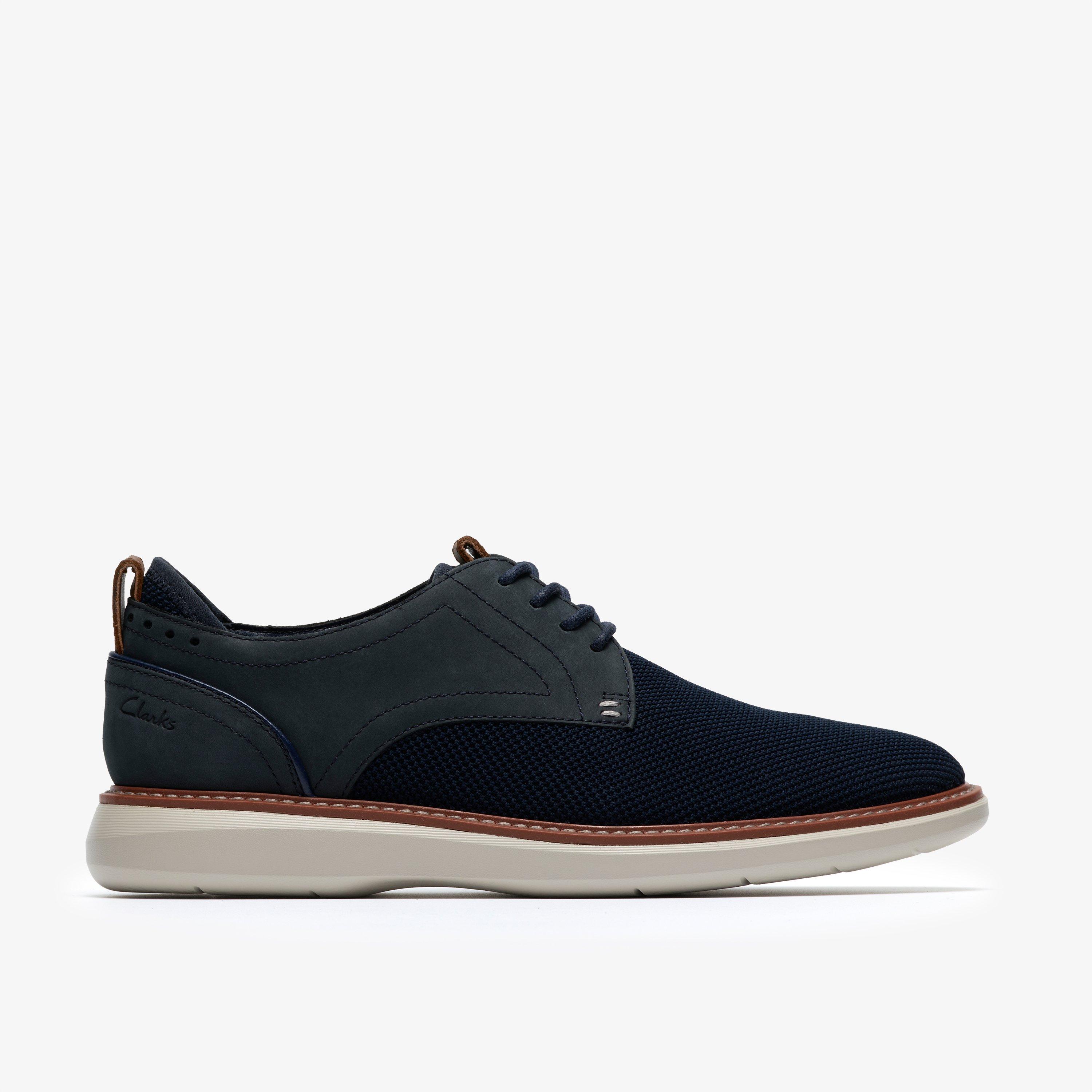 Brantin Plain Navy Knit Oxfords, view 1 of 6