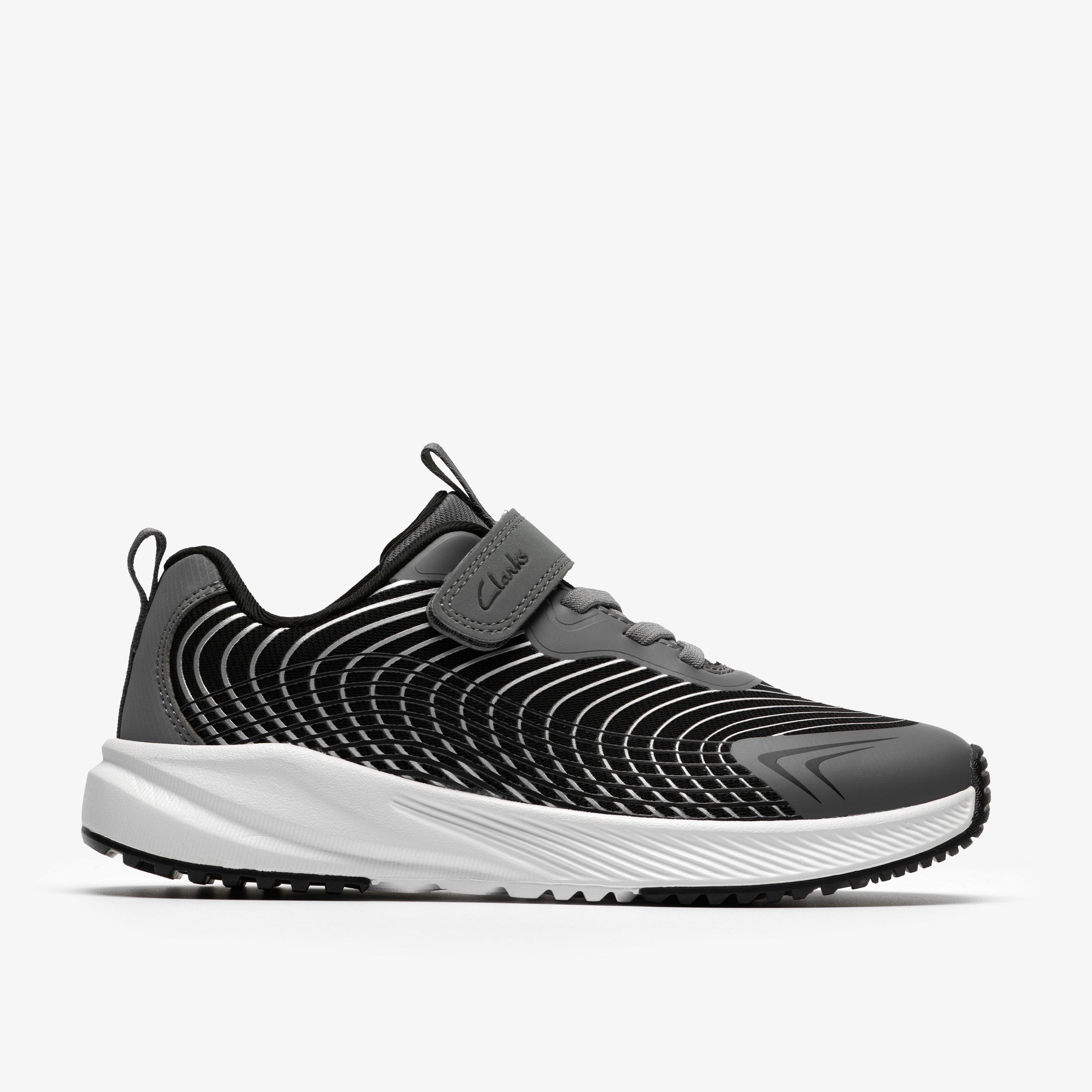 Deyes Dash Kid Black/Grey Trainers, view 1 of 6