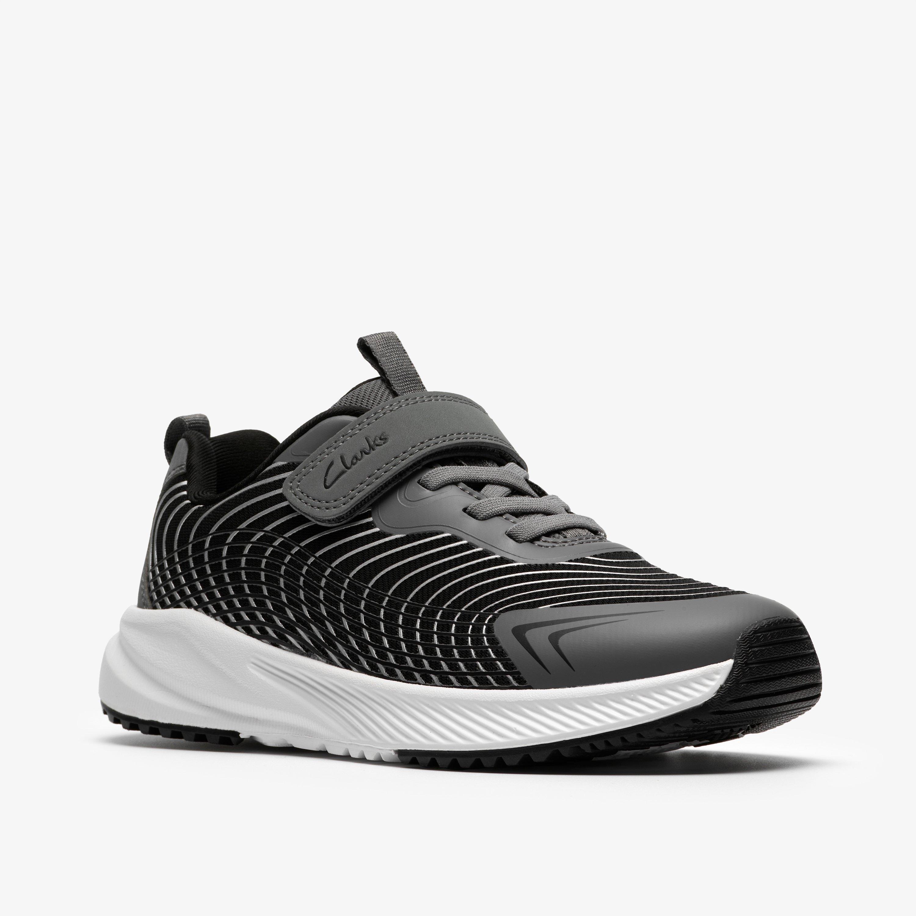 Deyes Dash Kid Black/Grey Trainers, view 4 of 6