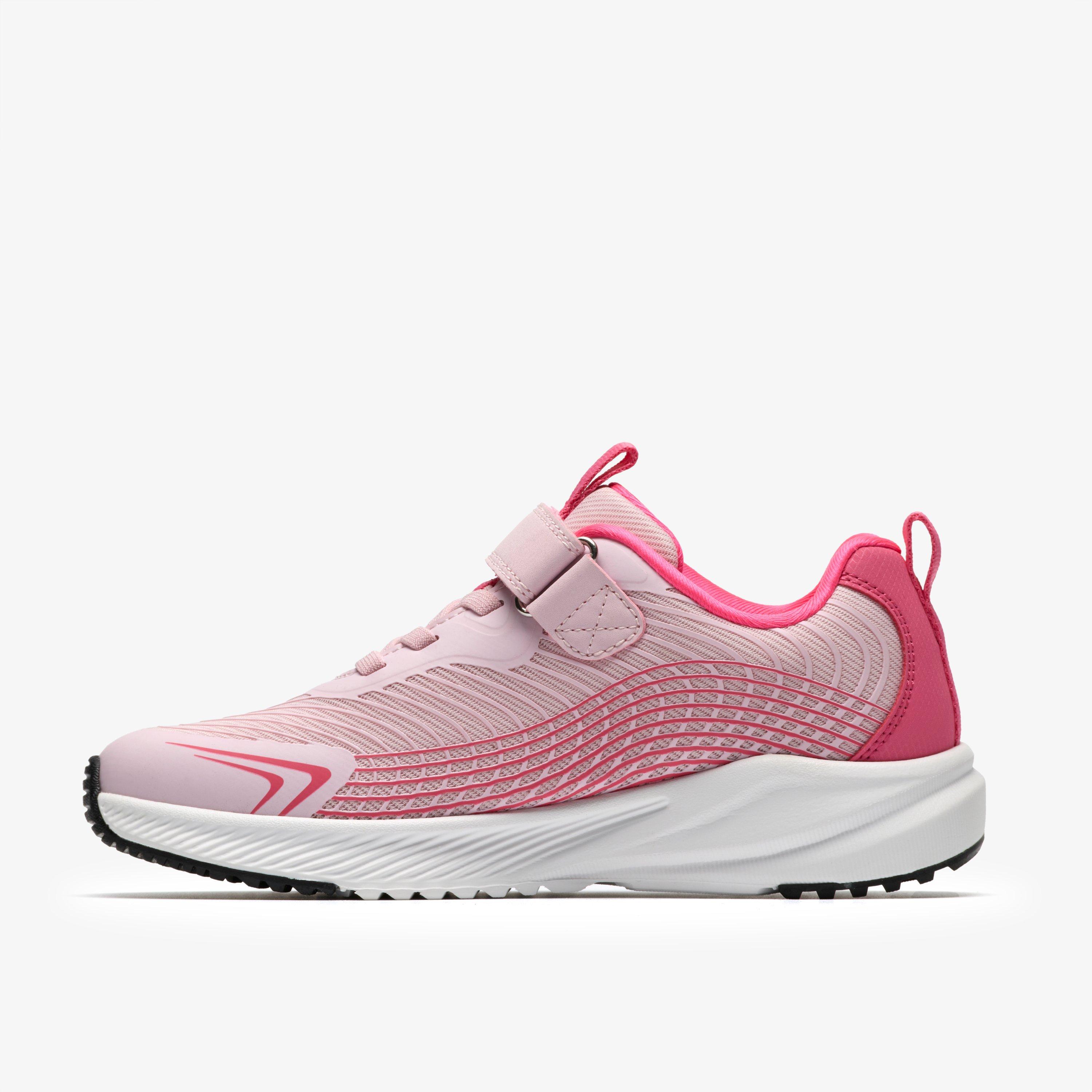 Deyes Dash Kid Pink Combination Trainers, view 2 of 6