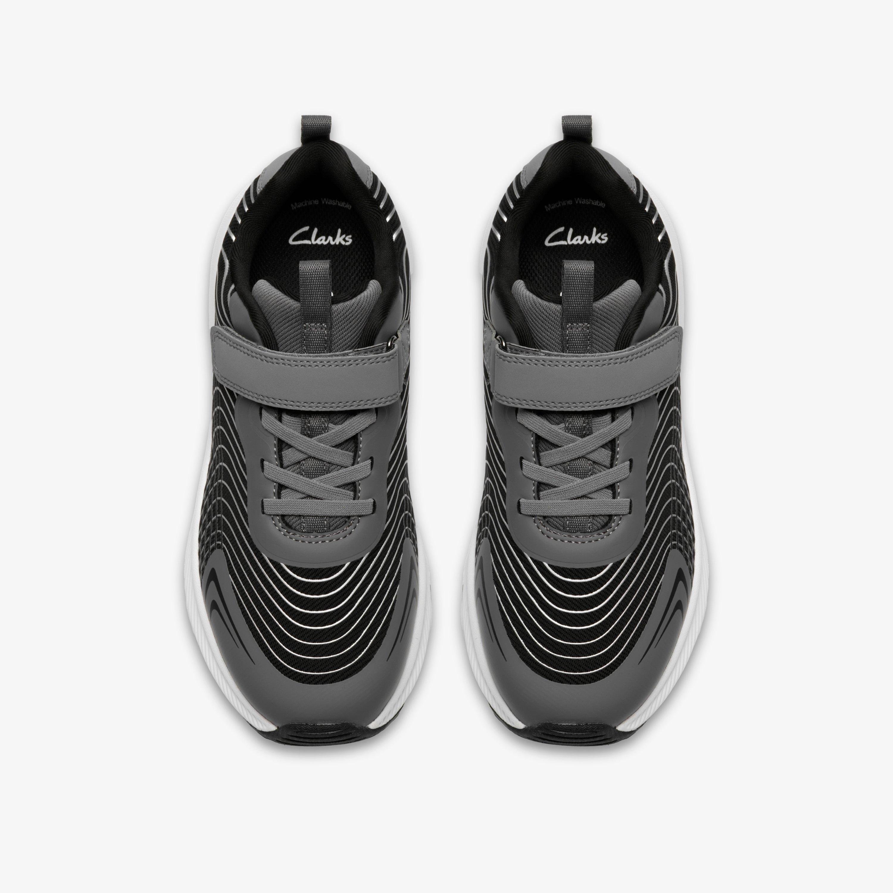 Deyes Dash Youth Black/Grey Trainers, view 6 of 6