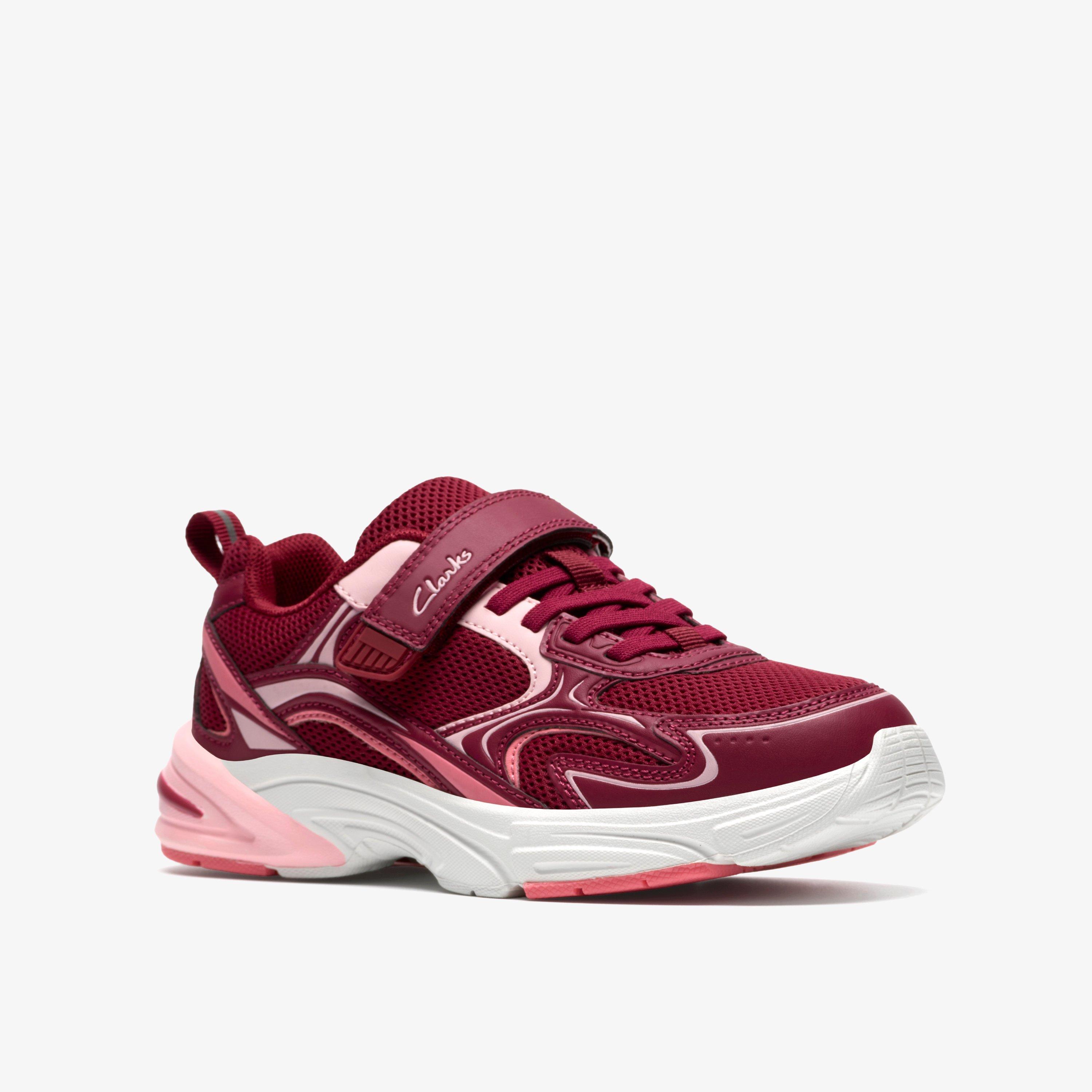 Crafton Move Kid Pink Combination Synthetic Trainers, view 4 of 6