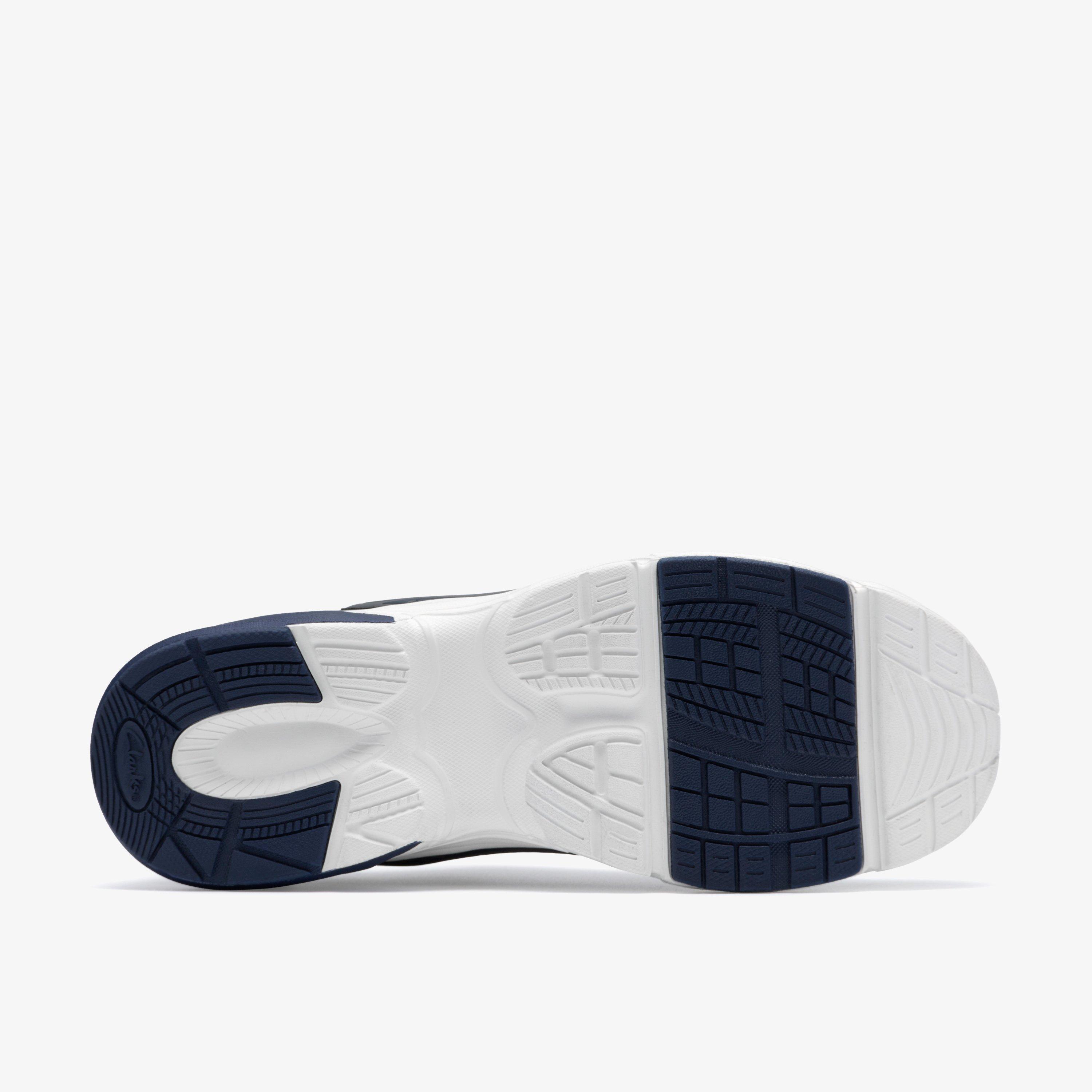 Crafton Move Older Navy Combination Synthetic Trainers, view 3 of 6